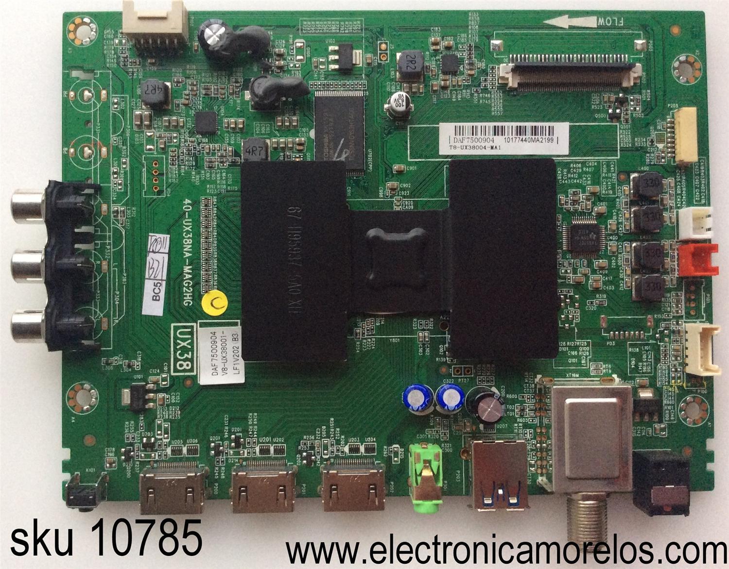 MAIN / INSIGNIA T8-UX38004-MA1  / V8-UX38001-LF1V202(B3) / DAF7500904 / 40-UX38NA-MAG2HG / / UX38 / MODELO NS-40DR420NA16 / PANEL LVF400SSDX E8 V3