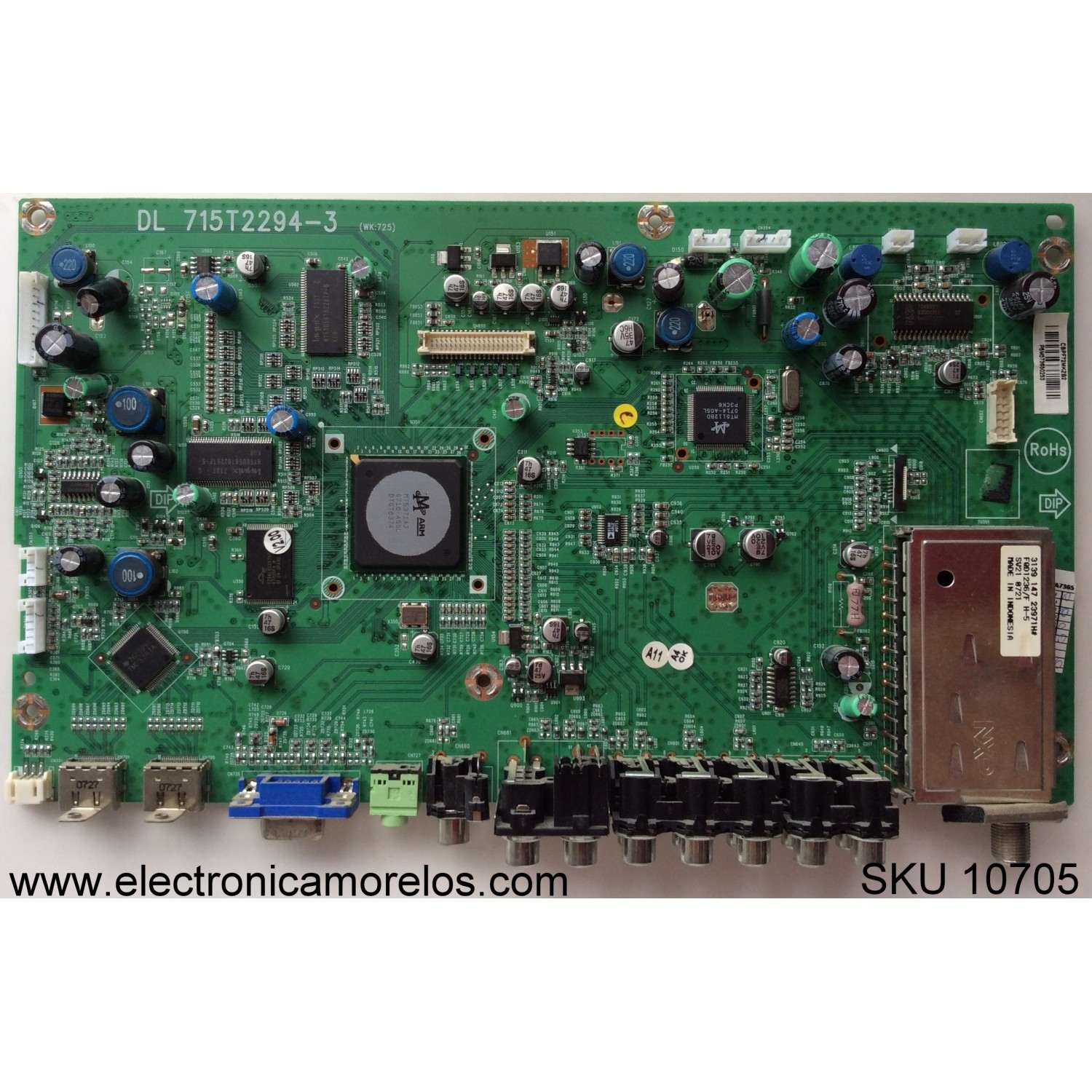 RF MODULO TUNER SELECTOR SINTONIZADOR VARICAP PARA TV LG  NUEVO / NUMERO DE PARTE EBL61179906 / TMMB-H105F / 1711A23113 / 0694408 / MODELO 43LV570H-UA
