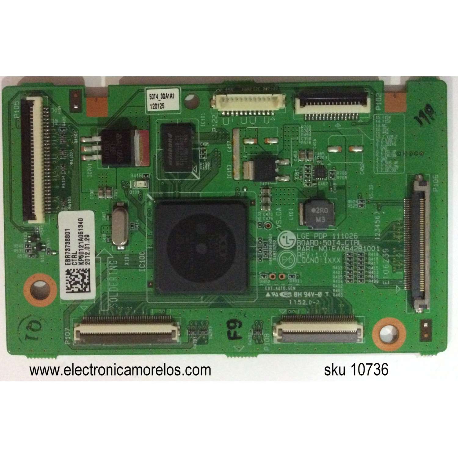 LOGICA  / LG EBR73738801 / EAX64281001 / MODELO 50PA4500-UF.AWMLLHR / PANEL PDP50T40000	