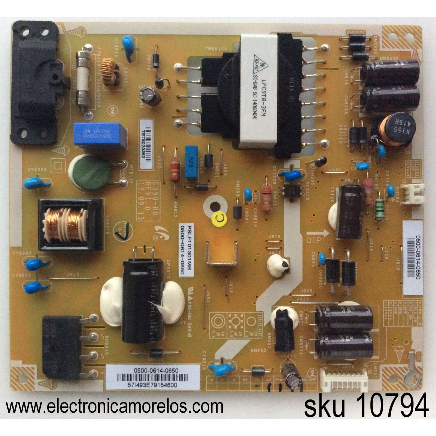FUENTE DE PODER / VIZIO 0500-0614-0650 / PSLF101301MB / 050006140650 / 0500-0614-0650R / PARTE SUSTITUTA 0500-0605-0650 / PANEL T390XVN01.0 / MODELOS D390-B0 LAUARRAQ / D390-B0 LATARRAQ 