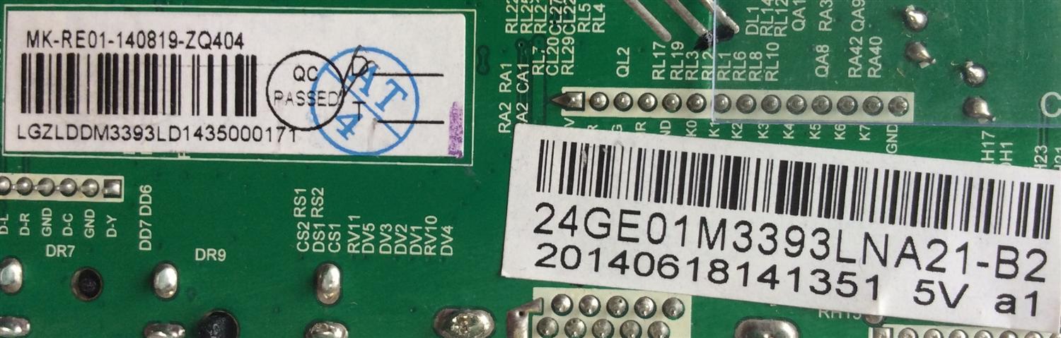FUENTE / MAIN / (COMBO) / TCL 3393LD1435 / MK-RE01-140819 / 24GE01M3393LNA21-B2 / LDD.M3393L.D	 - Imagen 2