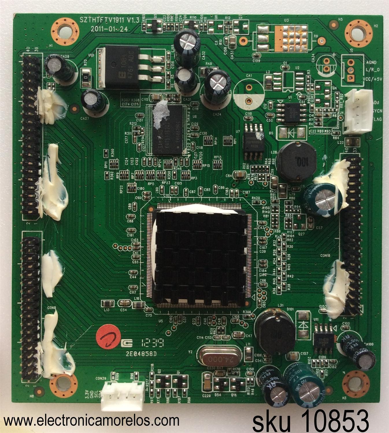 TARJETA DE INTERFAZ / MST_FLASH_128K_ONECHIP_T400D3 / SAIKI TI12401-1 / SZTHTFTV1911 V1.3 / MODELO SC402GS / PANEL T400D3-HA24-C06 (VER.A1)	