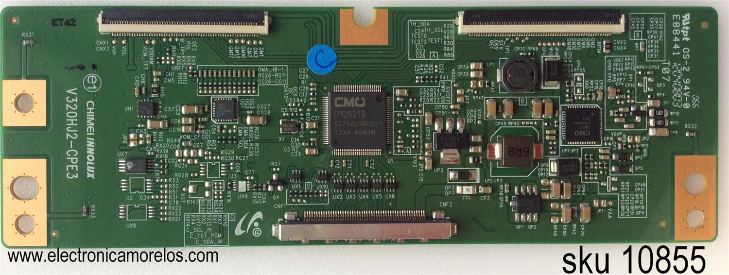 T- CON / HEIER 35-D085392 / V32HJ2-CPE3 / MODELO LE50H3280 / SE50FY28 / ELEFT502 / PANEL HK500WLEDM-CHO4H / LC500K1S1 / D500D3-GG50-COX