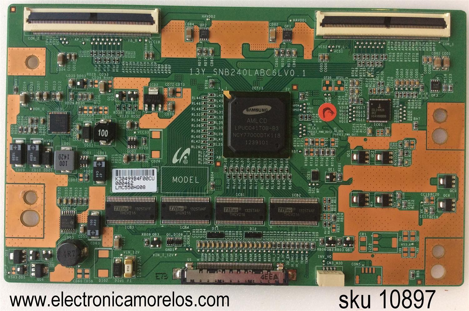 T-CON / PANASONIC LJ94-30499B / 30499B / 13Y_SNB240LABC6LV0.1 / MODELO TC-55AS680U / PANEL PAV5534	