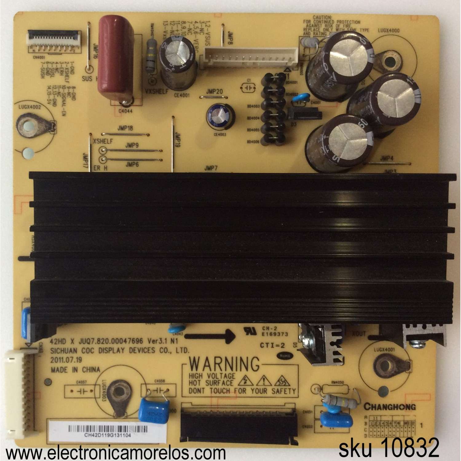 T-CON PARA TV VIZIO ((NUEVA)) NUMERO DE PARTE 44-9771601O / 47_6021332 / HV650QUBF70 / 44-97716010 / PANEL TPT550U1-QVN05.U REV:S5DB1J / DISPLAY HV650QUB-F70 / MODELOS M656-G4 / V655-H4 / M55Q7-H1 / 65PFL5604/F7 A / NS-65DF710NA21 / 65S446 	