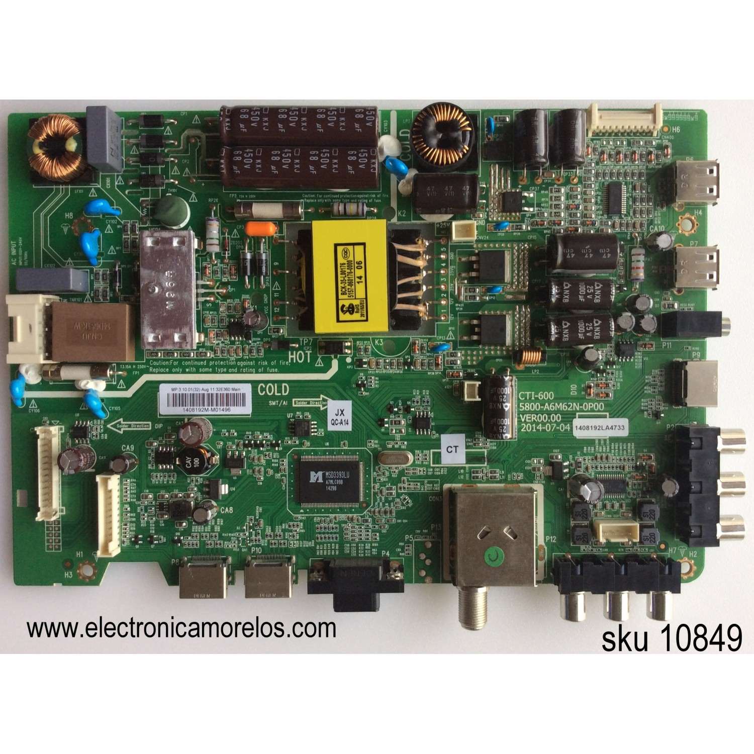 MAIN PARA TV SAMSUNG 4K·UHD·HDR / NUMERO DE PARTE BN94-17694C / BN41-02844F / BN97-00098Y / BN9417694C / PANEL CY-SA055HGLV4H / DISPLAY LSF550FN17-Q01 / 53697A / MODELO UN55AU8000FXZA FJ21 / UN55AU8000FXZA / UN55AU8000FXZA FF18 / UN55AU8000BXZA FF12