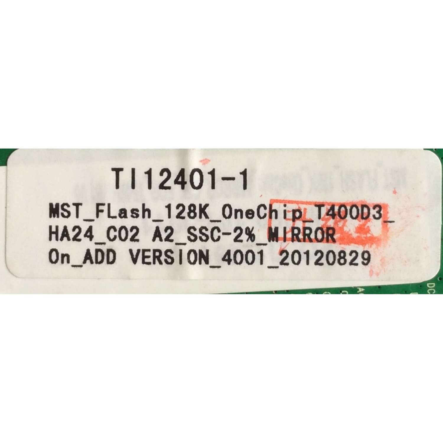 TARJETA DE INTERFAZ / MST_FLASH_128K_ONECHIP_T400D3 / SAIKI TI12401-1 / SZTHTFTV1911 V1.3 / MODELO SC402GS / PANEL T400D3-HA24-C06 (VER.A1)	 - Imagen 2