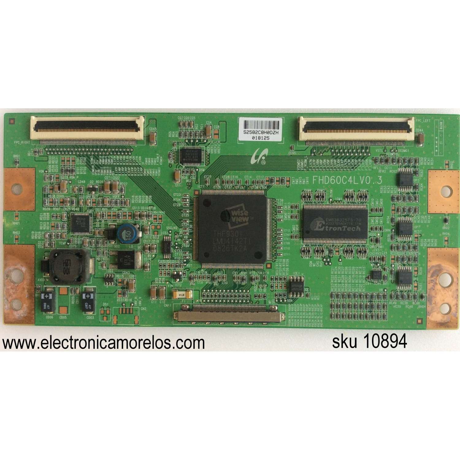 T-CON / SAMSUNG LJ94-02582C / 2582C / FHD60C4LV0.3 / MODELO LN52A530P1FXZA / PANEL LTF520HB01	