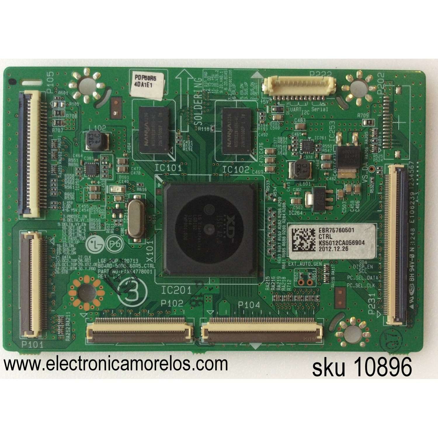 MAIN LOGICA / LG EBR75760501 / EAX64778001 / MODELO 50PN6500-UA BUSLLHR / PANEL PDP50R50000	