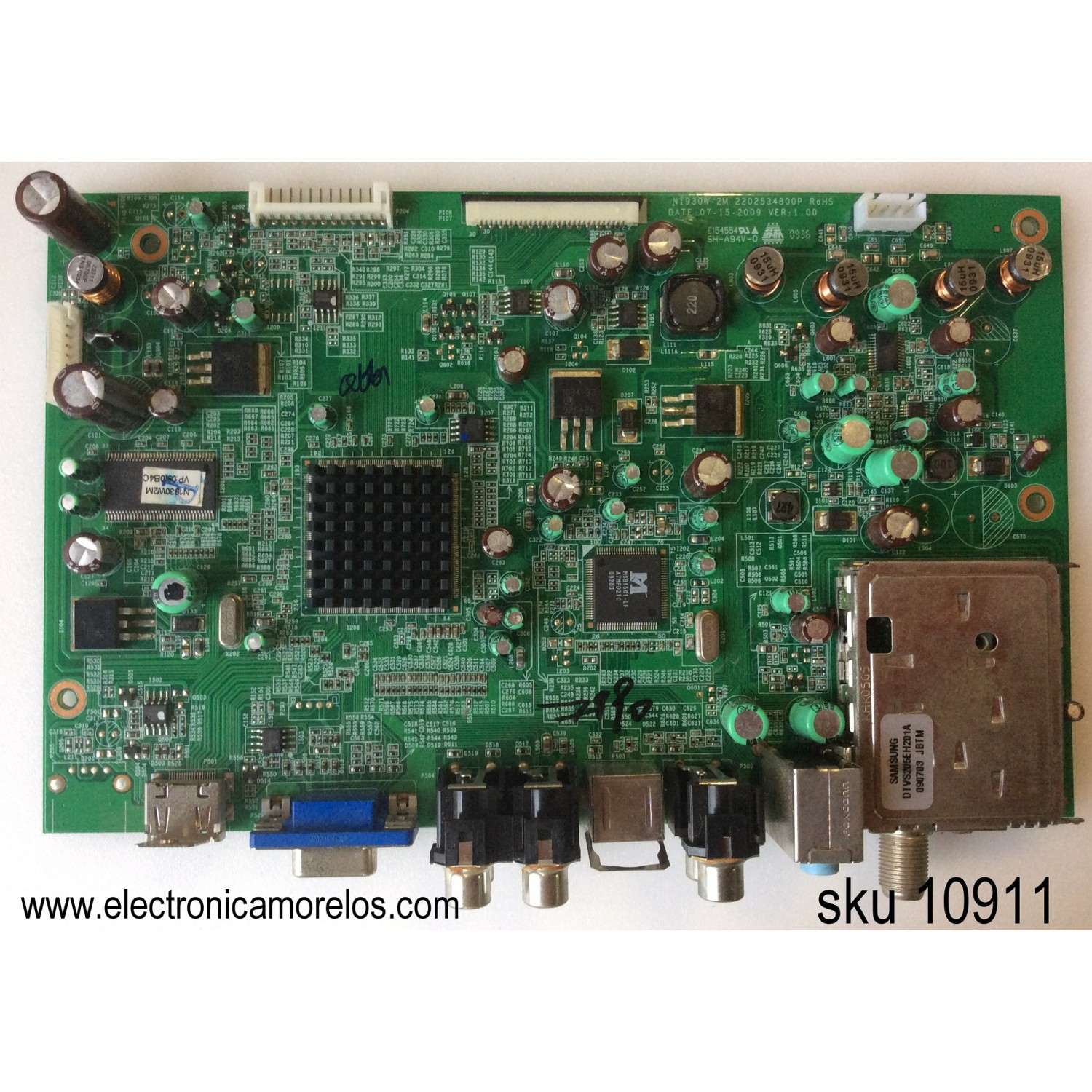 MAIN PARA MONITOR HANNSPREE / NUMERO DE PARTE 7940M130 / 492A01071300R NUMERO DE PANEL  MT230DW01 / MODELO HSG1111