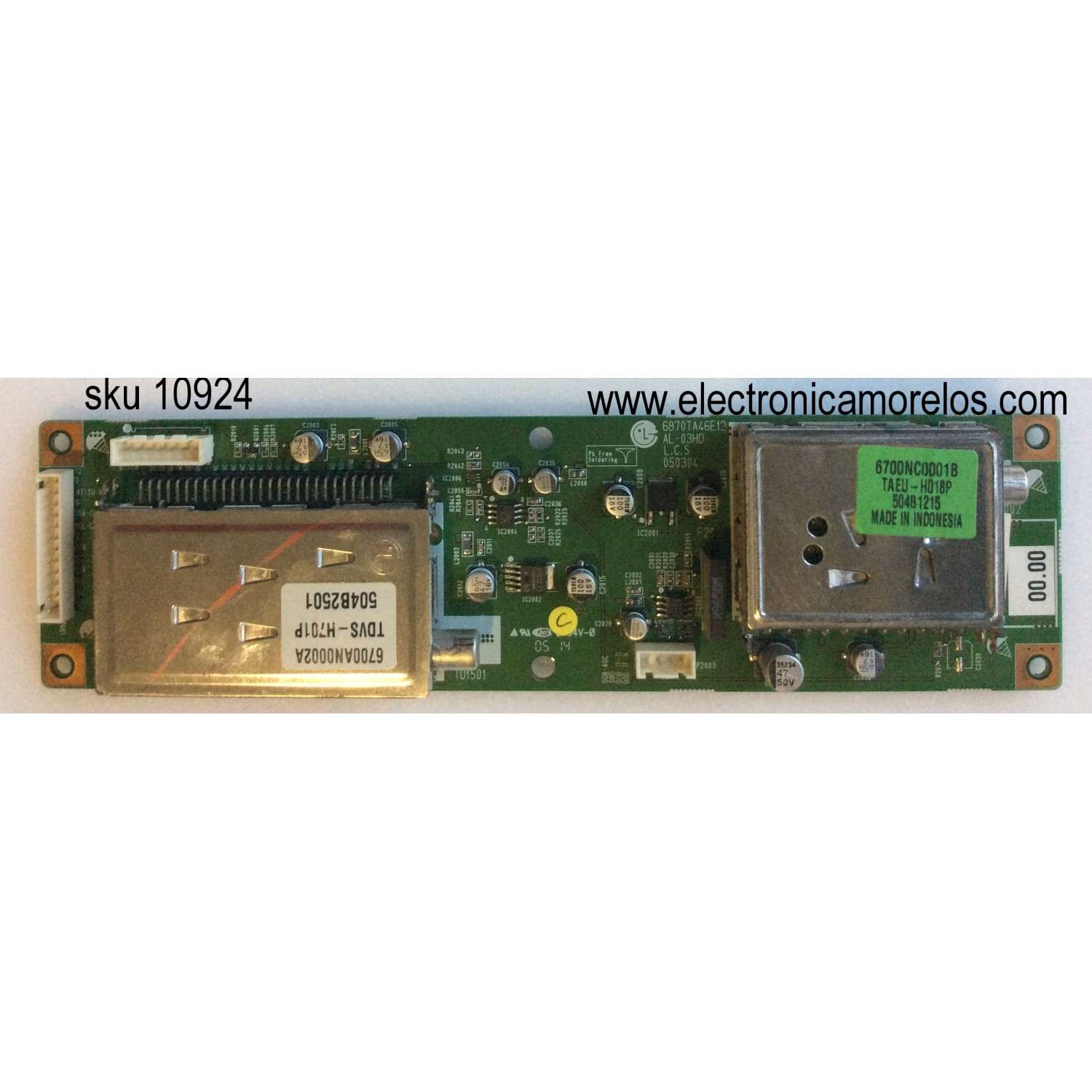 MAIN PARA TV PHILIPS / NUMERO DE PARTE B78MD / BAA7VCG0201 2  / MODELO 65PFL5603