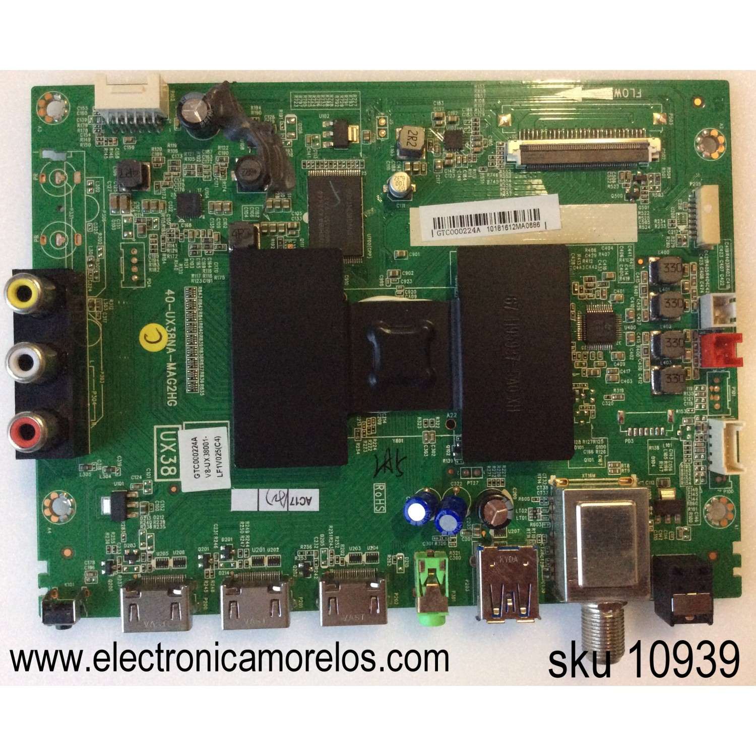 MAIN / TCL V8-UX38001-LF1V025(C4) / GTC000224A / 40-UX38NA-MAG2HG / MODELO 55FS3750 / PANEL LVF550CS0TE12