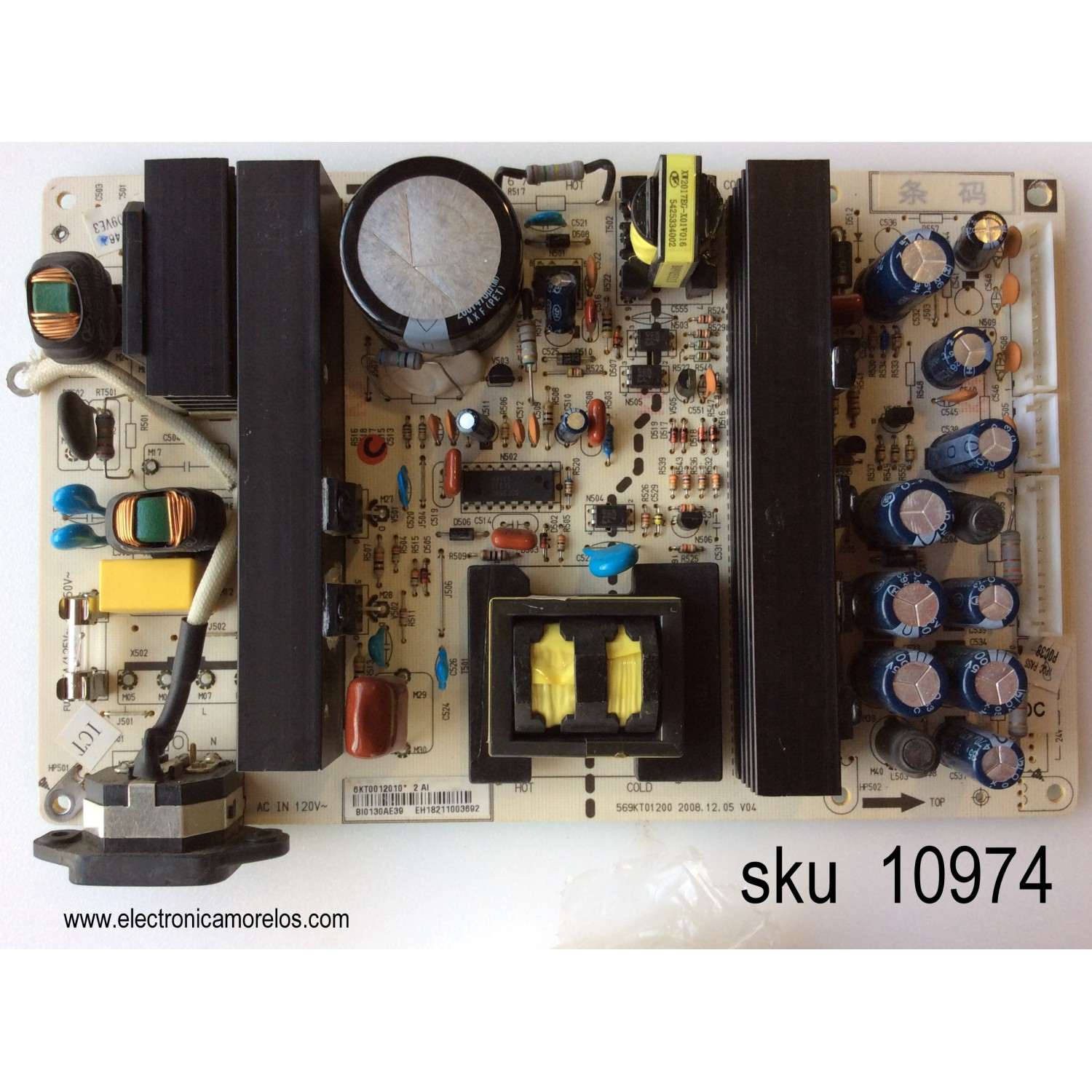 FUENTE DE PODER / DYNEX 6KT0012010 / 569KT01200 / 6KT0012012 / MODELO DX-L32-10A / PANEL CLAA315WA01	