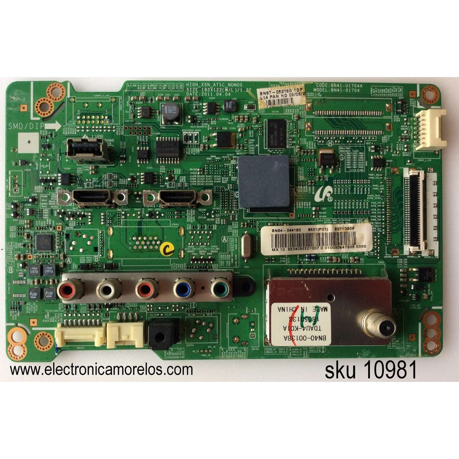 MAIN / SAMSUNG BN94-04416G / BN97-05216G / BN41-01704A / SUSTITUTA BN96-23574A / MODELO LN32D403E2DXZX SP03 / PANEL LTF320AP13-V03	