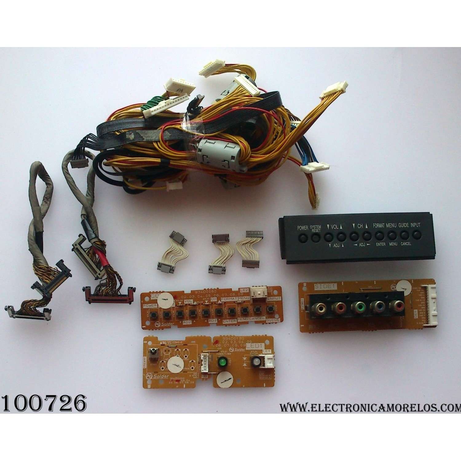 KIT DE CABLES PARA TV / MITSUBISHI 934D0080 01 / 211A95001 / 934C2930 01 / 934D0130 01 / 934D0090 01 . 02 / MODELO LT-52148	