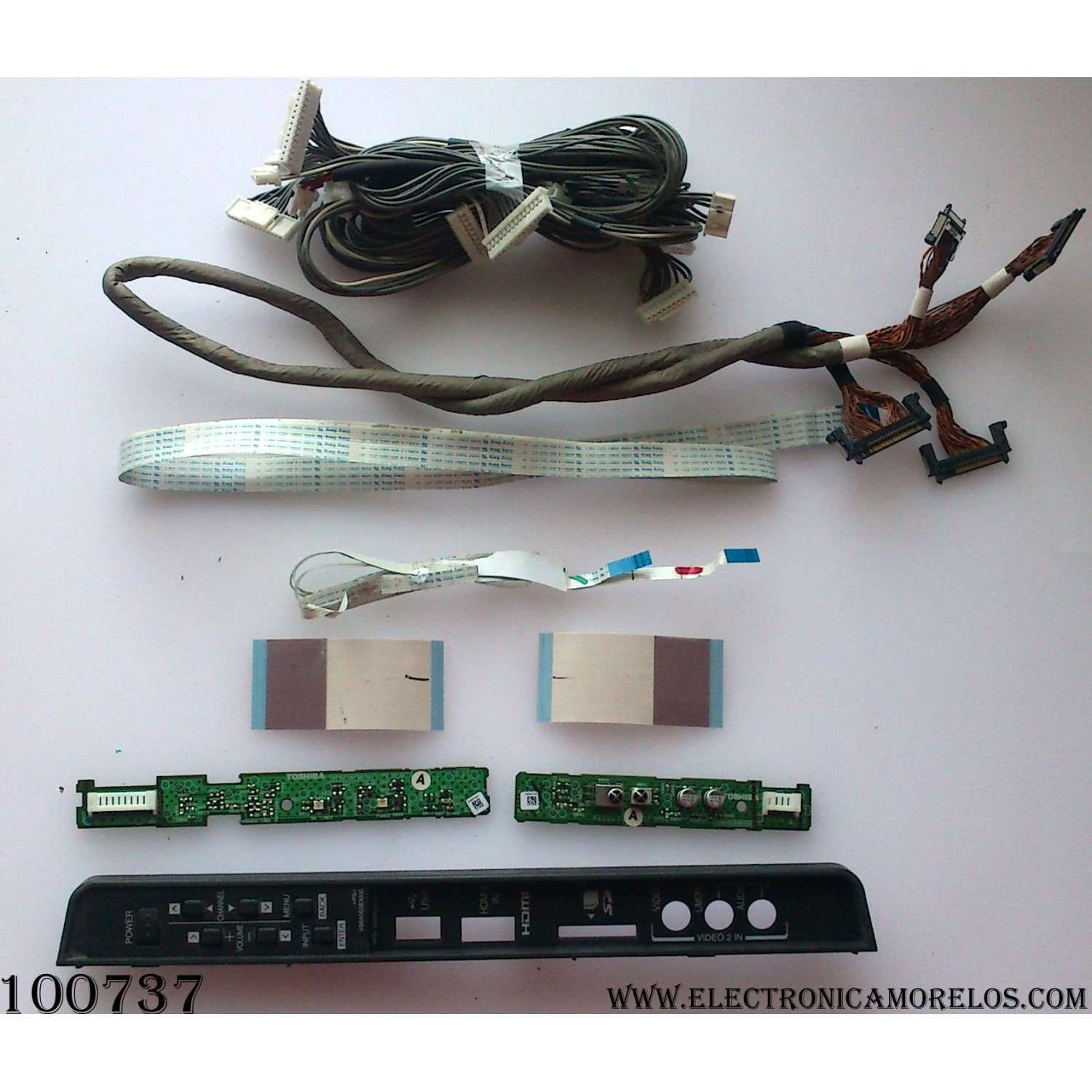 KIT DE CABLES PARA TV / TOSHIBA PE0720B / PE0697A / PE0697 A / V28A00096100 / V28A00095001 / V28A00096002 / MODELO 55ZV650U	