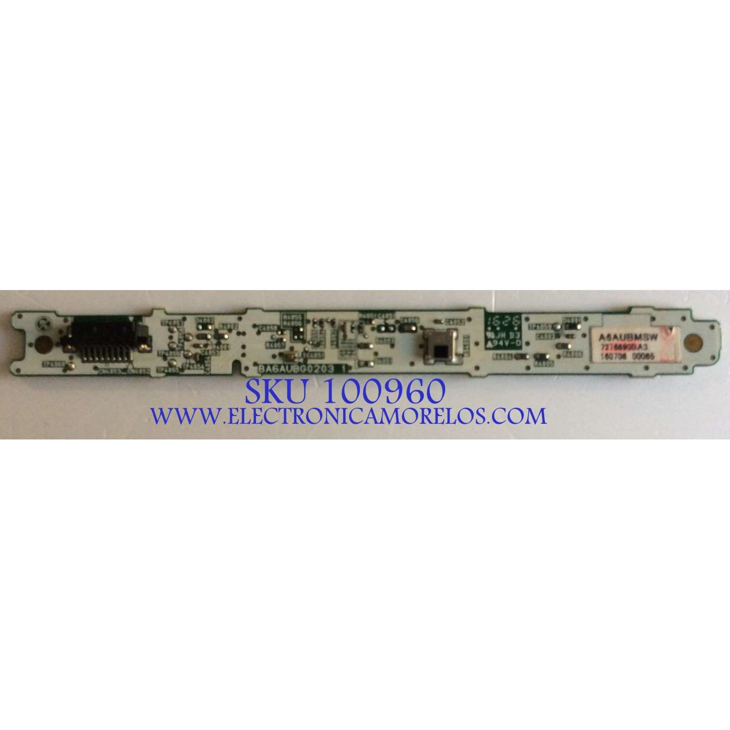MODULO BOTON  POWER ON TV SANYO / BA6AUBG0203  1 / A6AUBMSW / MODELO FW50D36F 