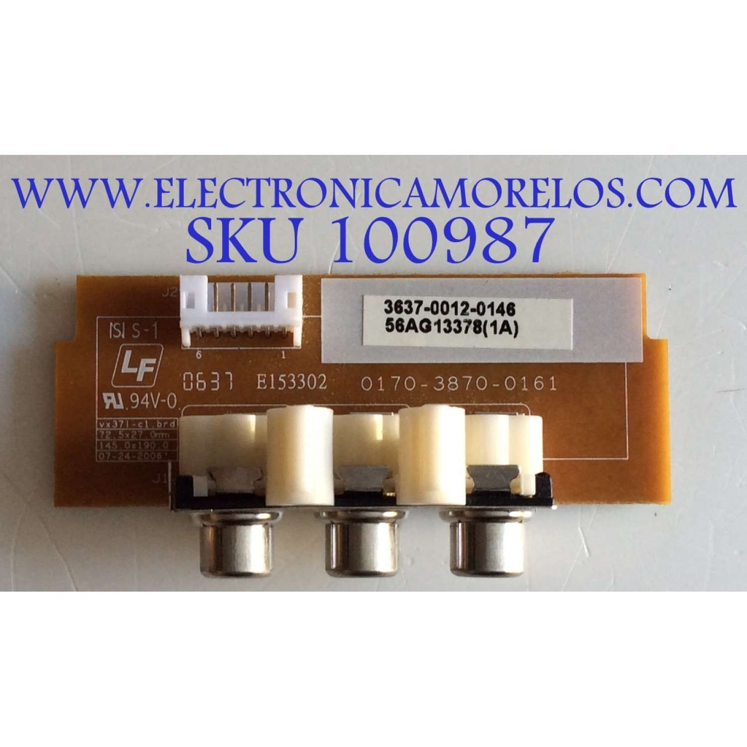 RCA AUIDIO Y VIDEO VIZIO / 3637-0012-0146 / 0170-3870-0160 / MODELO VX37L HDTV