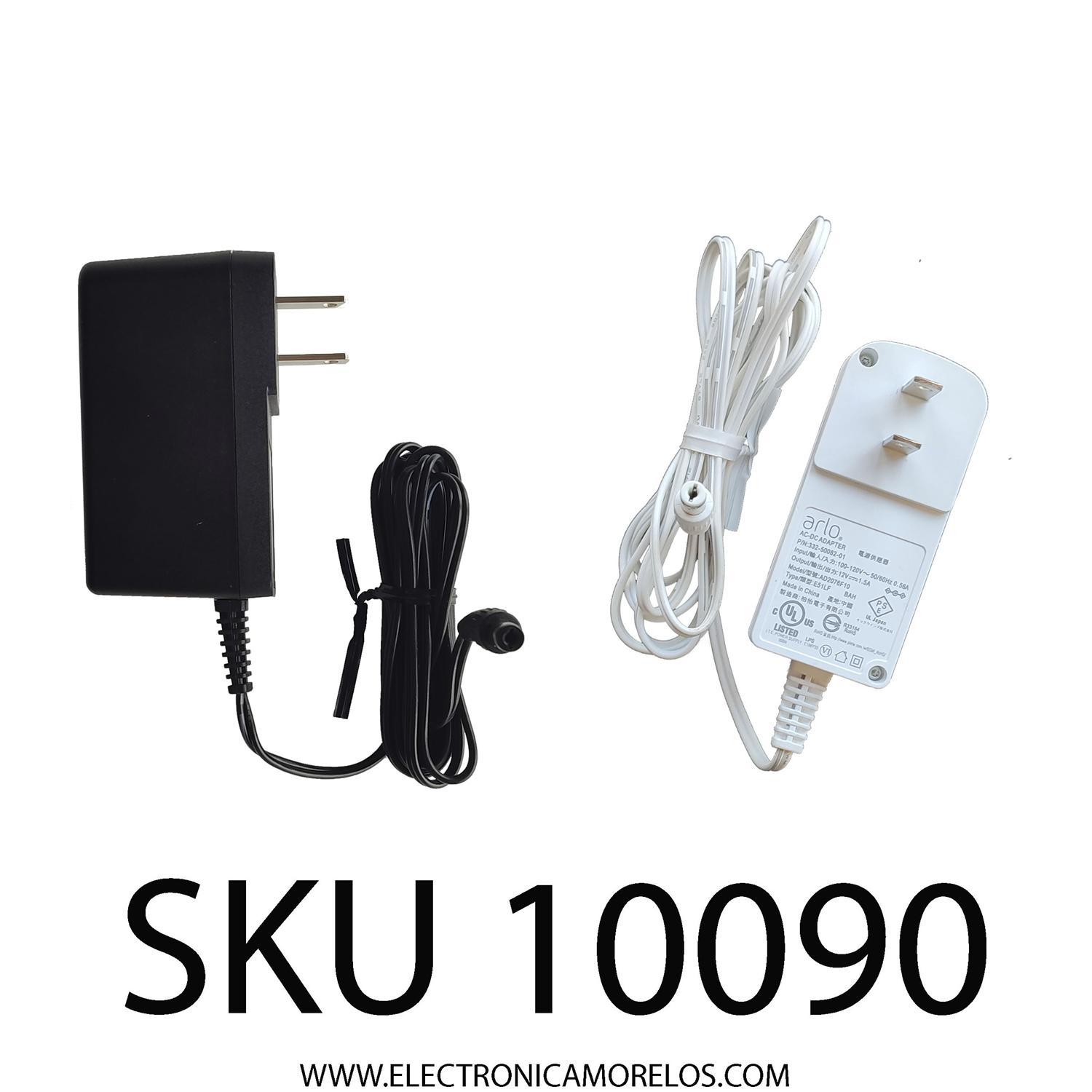 ADAPTADOR ARLO / BLANCO / NEGRO / NUMERO DE PARTE AD2076F10 / 332-50082-01 / 332-50082-02 / 332-11092-01 /  332-50030-03 / 312114001500820R54 / 100-120V / 12...1.5A / E51LF / MODELO VMB5000 /EN LA COMPRA POR MAYOREO MEJORAMOS EL PRECIO	