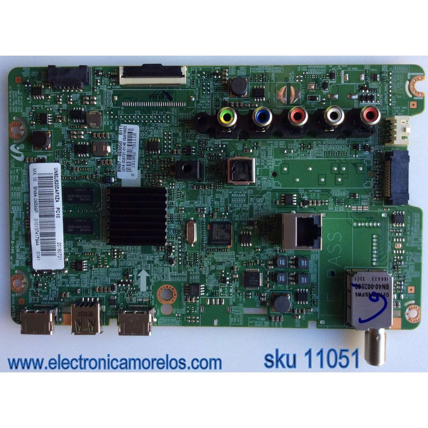 MAIN PARA TV SAMSUNG / NUMERO DE PARTE BN94-09599P / BN41-02307B / BN97-09305G / BN97-10148A / BN9409599P / PARTE SUSTITUTA BN94-11798L / PANEL´S CY-JJ050BGNV2H / CY-JJ050BGNV1H / MODELOS UN50J520 / UN50J520DAFXZA JD03 / UN50J520DAFXZA ID01