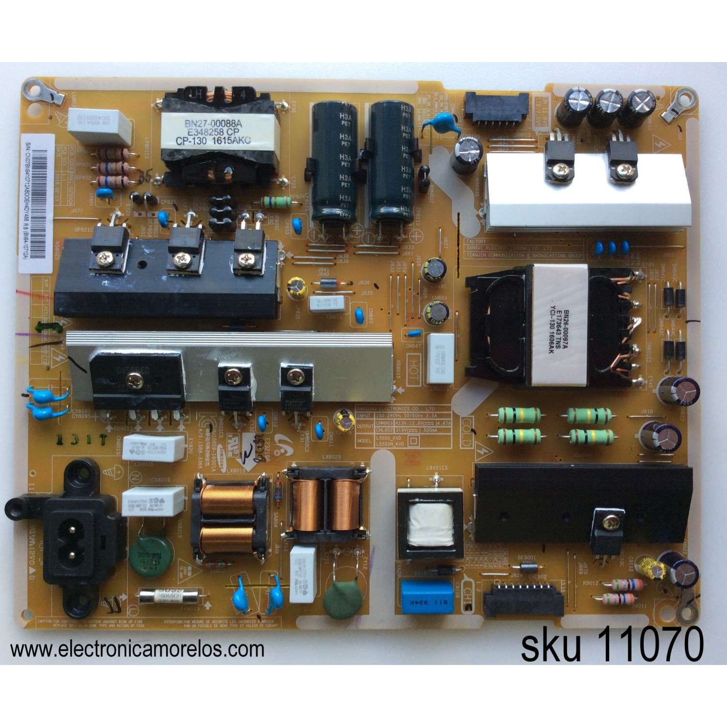 FUENTE DE PODER  SAMSUNG BN94-10712A / L55S5N_KVD / BN41-02500A / MOD UN55KU630DFXZA  / UN55KU630DFXZA  / UN50KU6290FXZA CA02 / UN50KU630DFXZA / UN55KU6270FXZA / UN55KU6290FXZA BJ04 / UN50KU6300FXZA DB02 / UN55KU6300FXZA CA02 MAS MODELOS EN DESCRIPCION