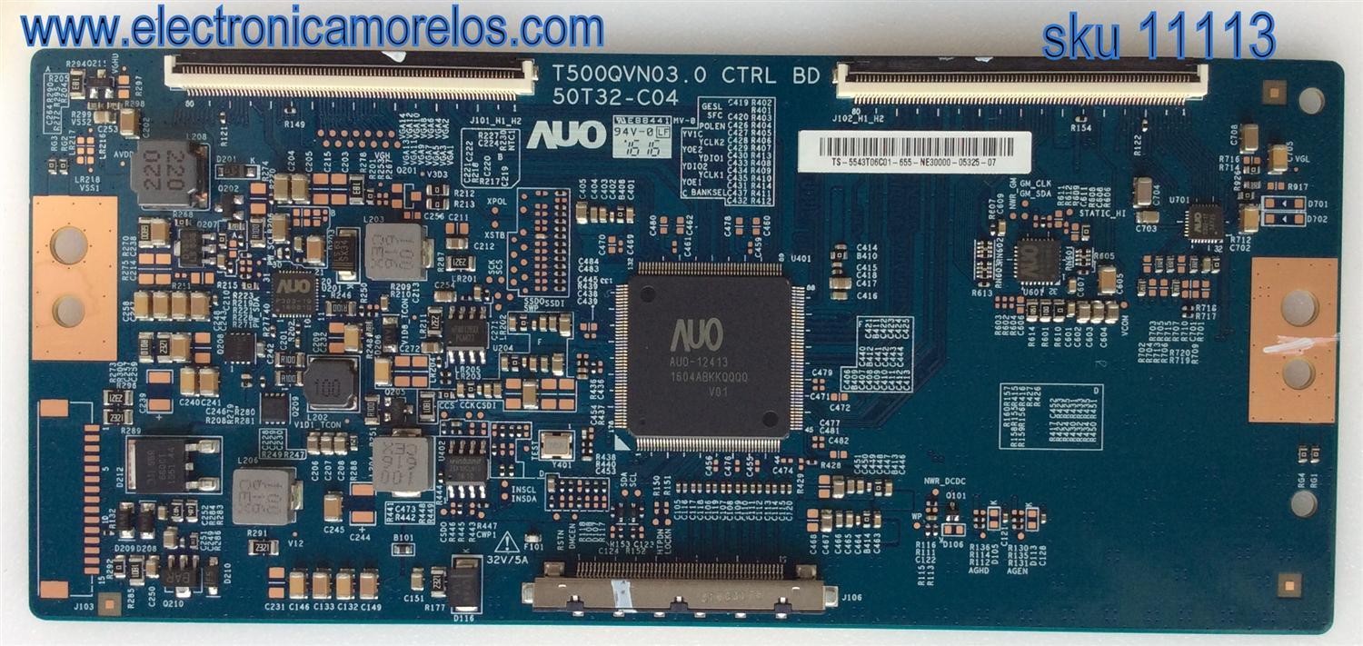 T-CON / VIZIO 55.43T06.C01 / 5543T06C01 / T500WVN03.0 CTRL BD / 50T32-C04 / MODELO E43U-D2 LWZ2UMBS /	