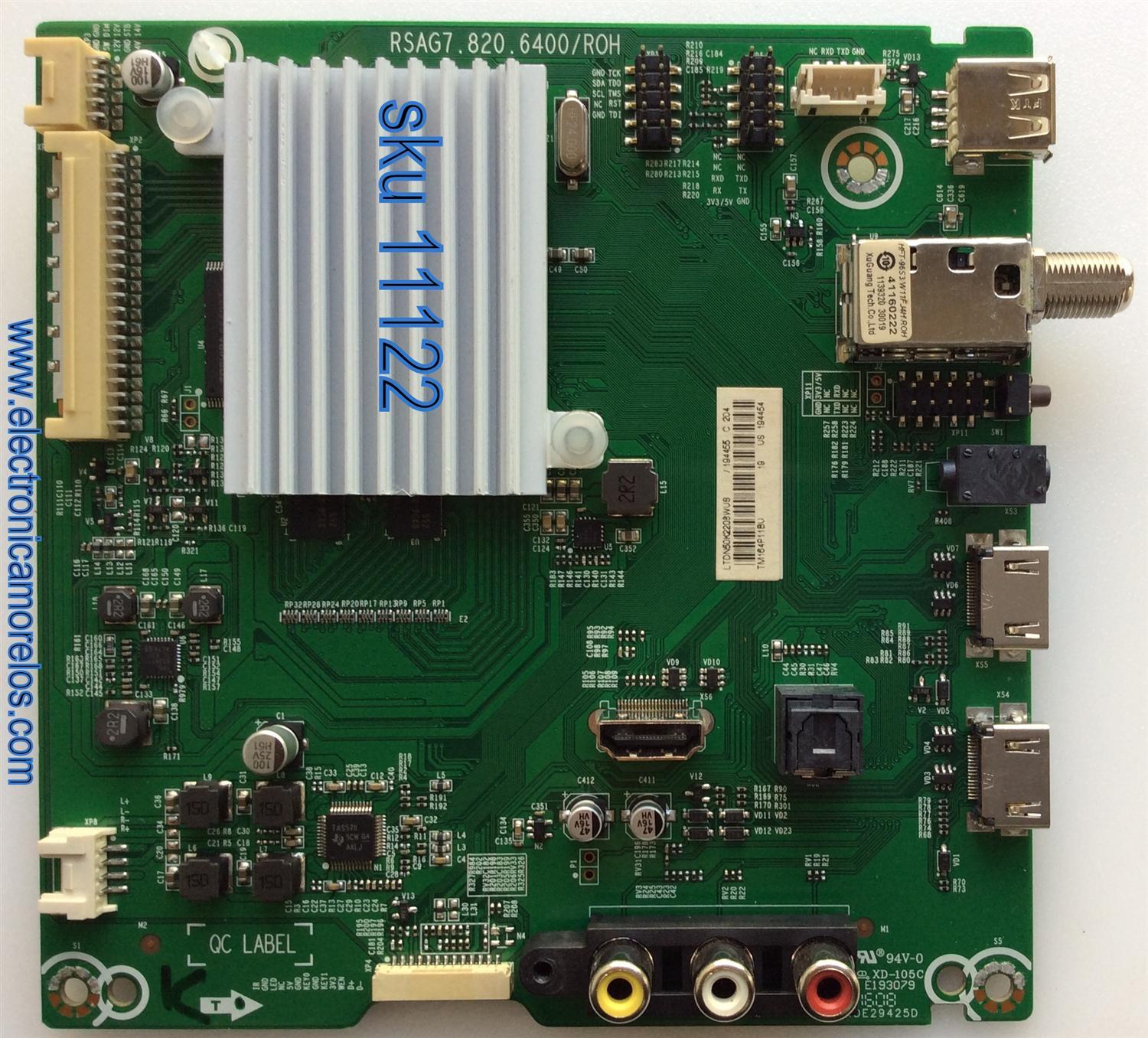MAIN / SHARP 194455 C  / LTDN50K2208WUS / RSAG7.820.6400/ROH / MODELO LC-50N4000U / PANEL HD500DF-B54(020)	