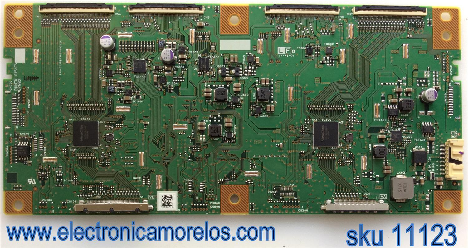 T-CON / VIZIO RUNTK0151FV / RUNTK / CPWBX / 0151FV / MODELO M60-C3 LFTRSZAR / PANEL S600FUA-1	