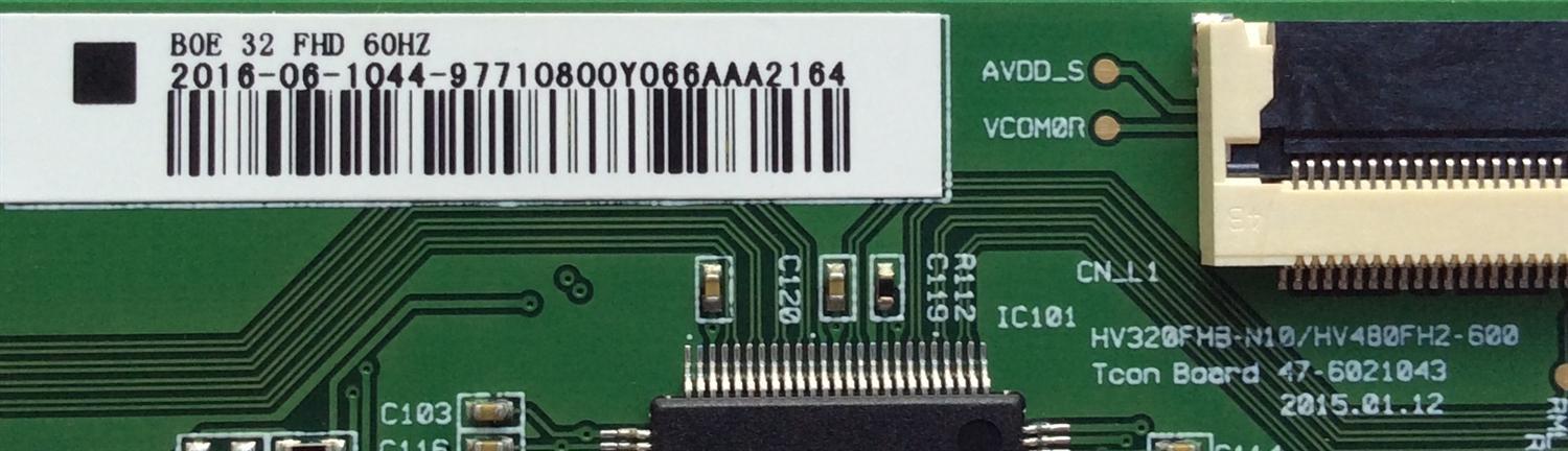T-CON / SAMSUNG 97710800Y / HV320FHB-H10 / MODELO UN32J525DAFXZA LS03 / PANEL JJ032BGE-R2-RR01	 - Imagen 2