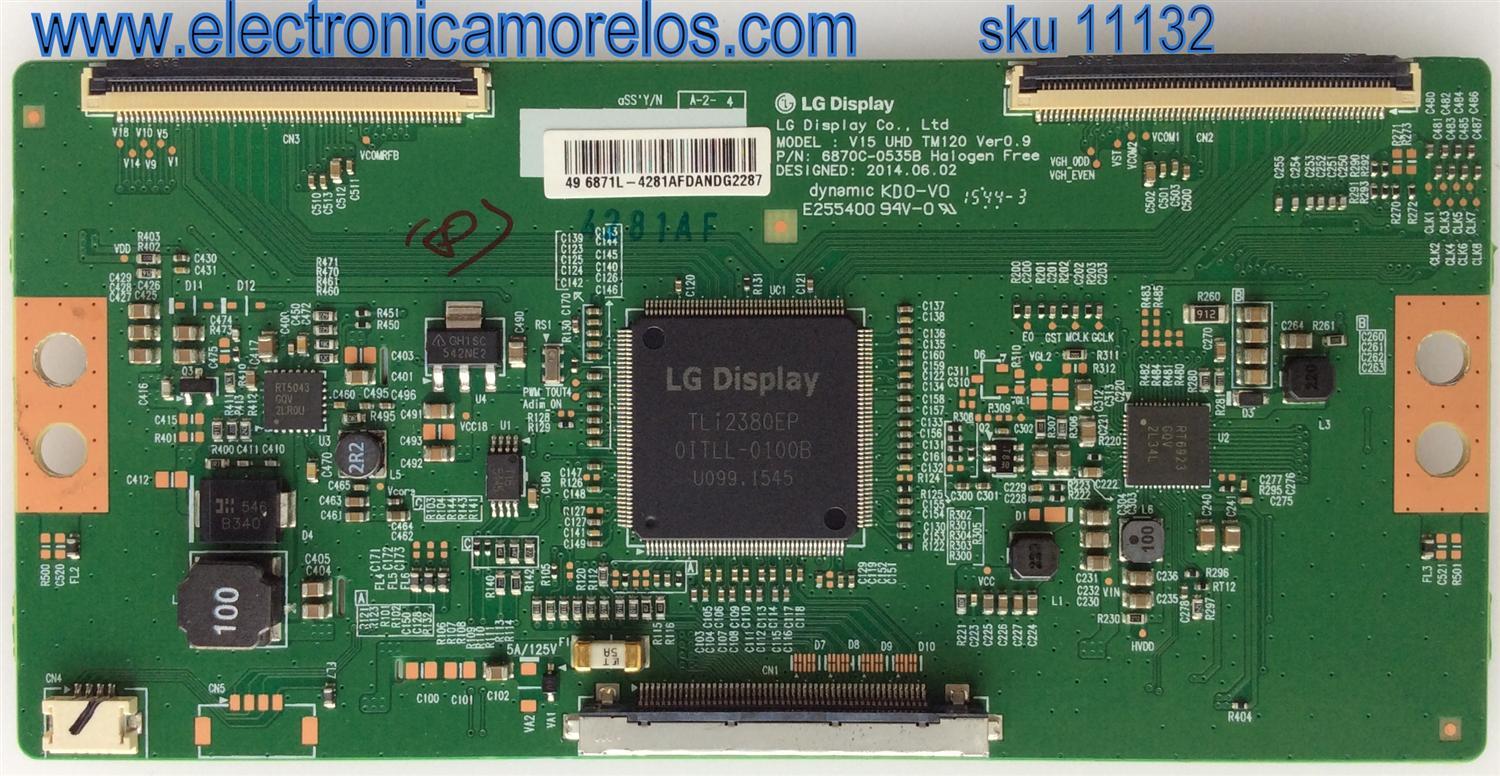 T-CON / SANYO FUNAI 6871L-4281A / 4281A / 6870C-0535B / MODELO FW50D36F ME1 / PANEL U6AU0XT	