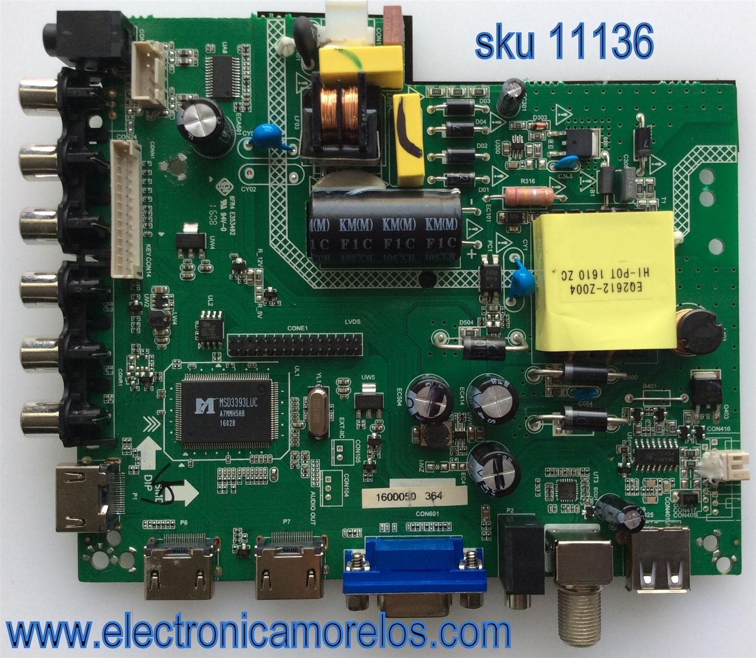 MAIN / FUENTE / PROSCAN 3393A1602 / ZP.VST.3393.A / MODELO PLDED3996A-E / PANEL LC390TA201	