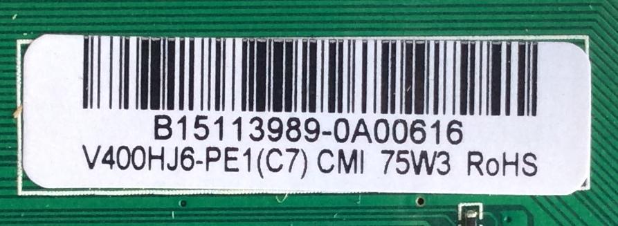 MAIN / FUENTE / SCEPTRE B15113989 / TP.MS3393.P712 / MODELO E40 CRBV93CE / PANEL V400HJ6-PE1 / CN40HA701	 - Imagen 2