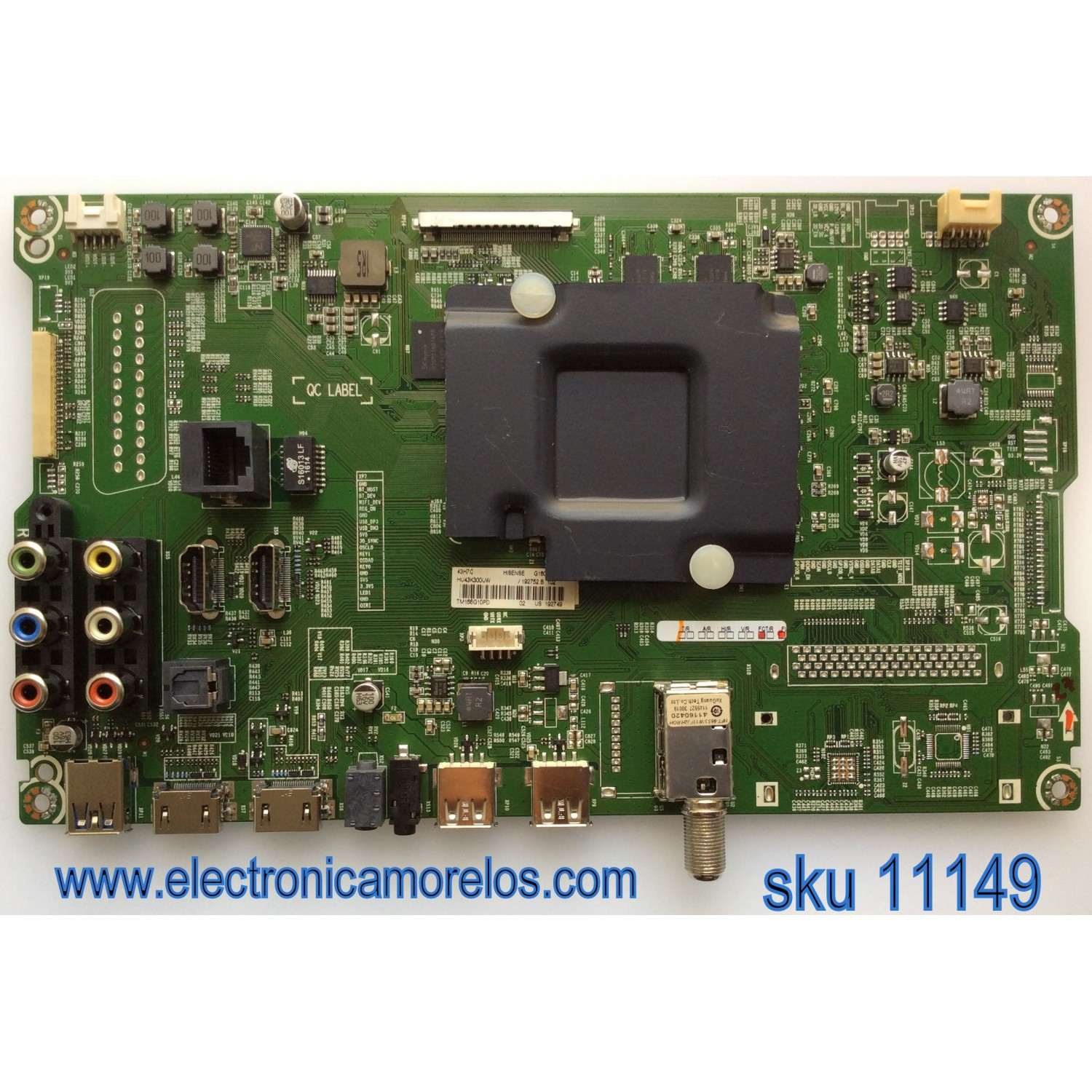 MAIN PARA TV HISENSE / NUMERO DE PARTE 192752 / RSAG7.820.6591/ROH / 198397 / 192749 / HU43K300UW / PANEL´S HD426DU-B51(010)\S1\XP\GM\ROH / HD426DU-B51(010)\S0\XP\GM\ROH / MODELO 43H7C