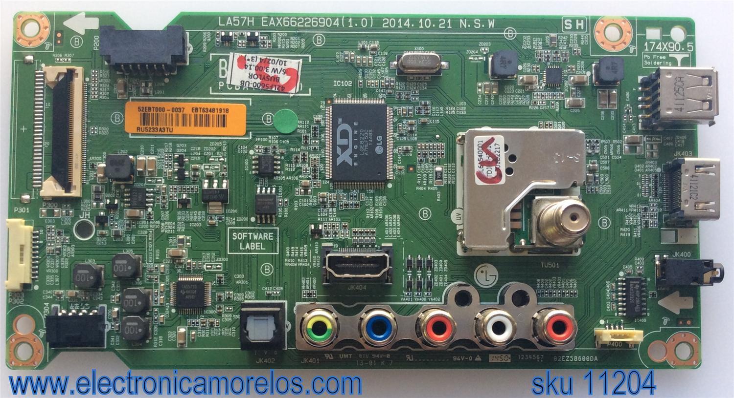 MAIN / LG EBT63481918 / EAX66226904(1.0) / PANEL LC420DUE (MG)(AQ) / MODELOS 42LF5600-UB.BUSYLJR / 42LF5600-UB.BUSYLOR