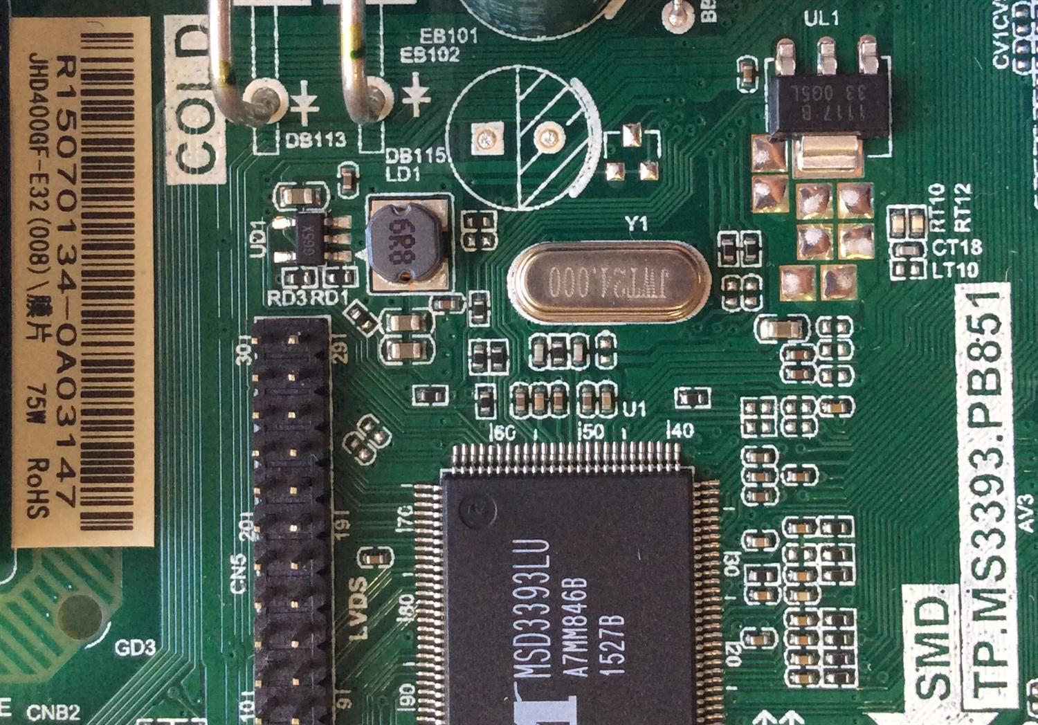 MAIN / FUENTE / HISENSE R15070134 / 173395 / TP.MS3393.PB851 / LTDN40D37US(2) / MODELO 40H3E / PANEL JHD400GF-E32(008)	 - Imagen 2