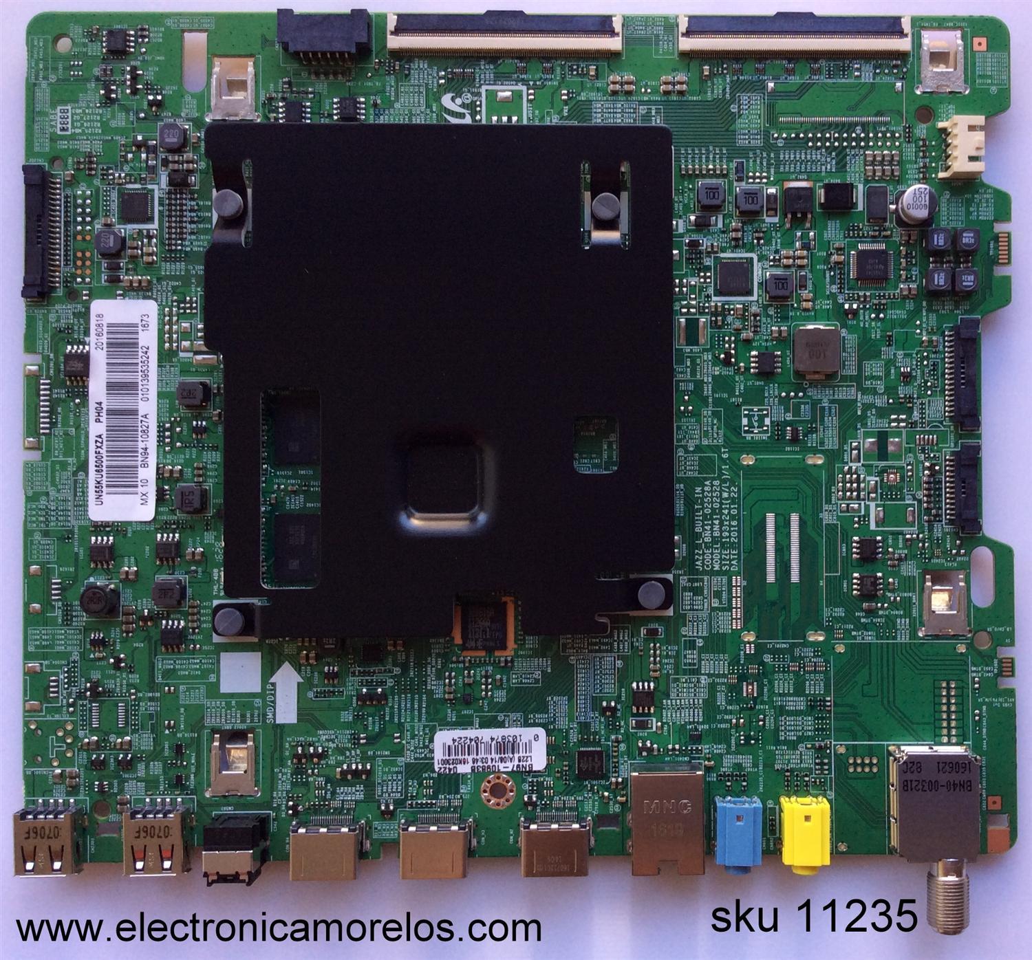 MAIN PARA TV SAMSUNG / NUMERO DE PARTE BN94-10827A / BN41-02528A / BN97-10983B / BN9410827A / PANEL CY-WK055HGLV1H / UN55KU6500 / UN55KU6500FXZA FA01