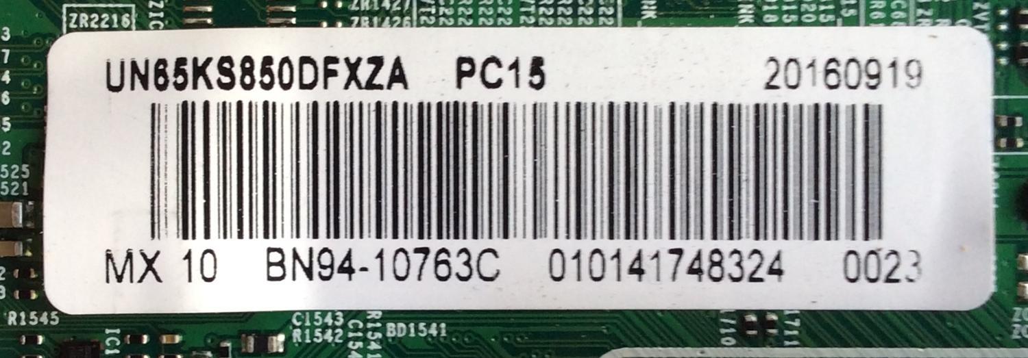 MAIN PARA TV SAMSUNG / NUMERO DE PARTE BN94-10763C / BN41-02504A / BN97-10625W / BN9410763C / PANEL CY-XK065FLAV7H / MODELO UN65KS850 / UN65KS850DFXZA AA02 - Imagen 2