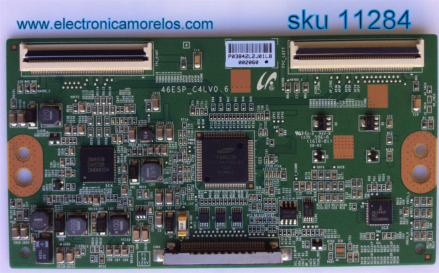 T-CON / SONY LJ94-03842L / 03842L / 46ESP_C4LV0.6 / MODELO KDL-46BX450 / PANEL LTY460HN06-A01	