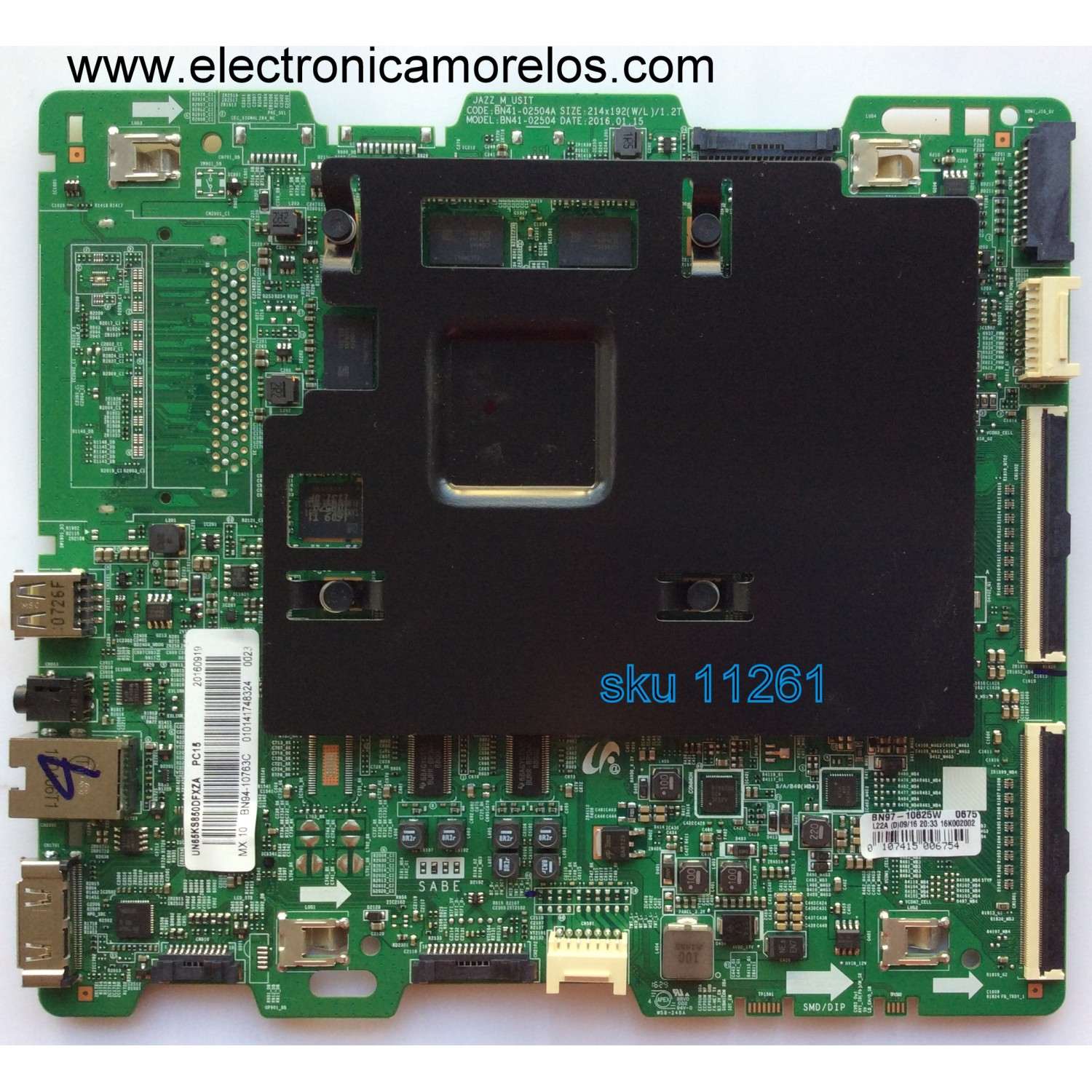 MAIN PARA TV SAMSUNG / NUMERO DE PARTE BN94-10763C / BN41-02504A / BN97-10625W / BN9410763C / PANEL CY-XK065FLAV7H / MODELO UN65KS850 / UN65KS850DFXZA AA02