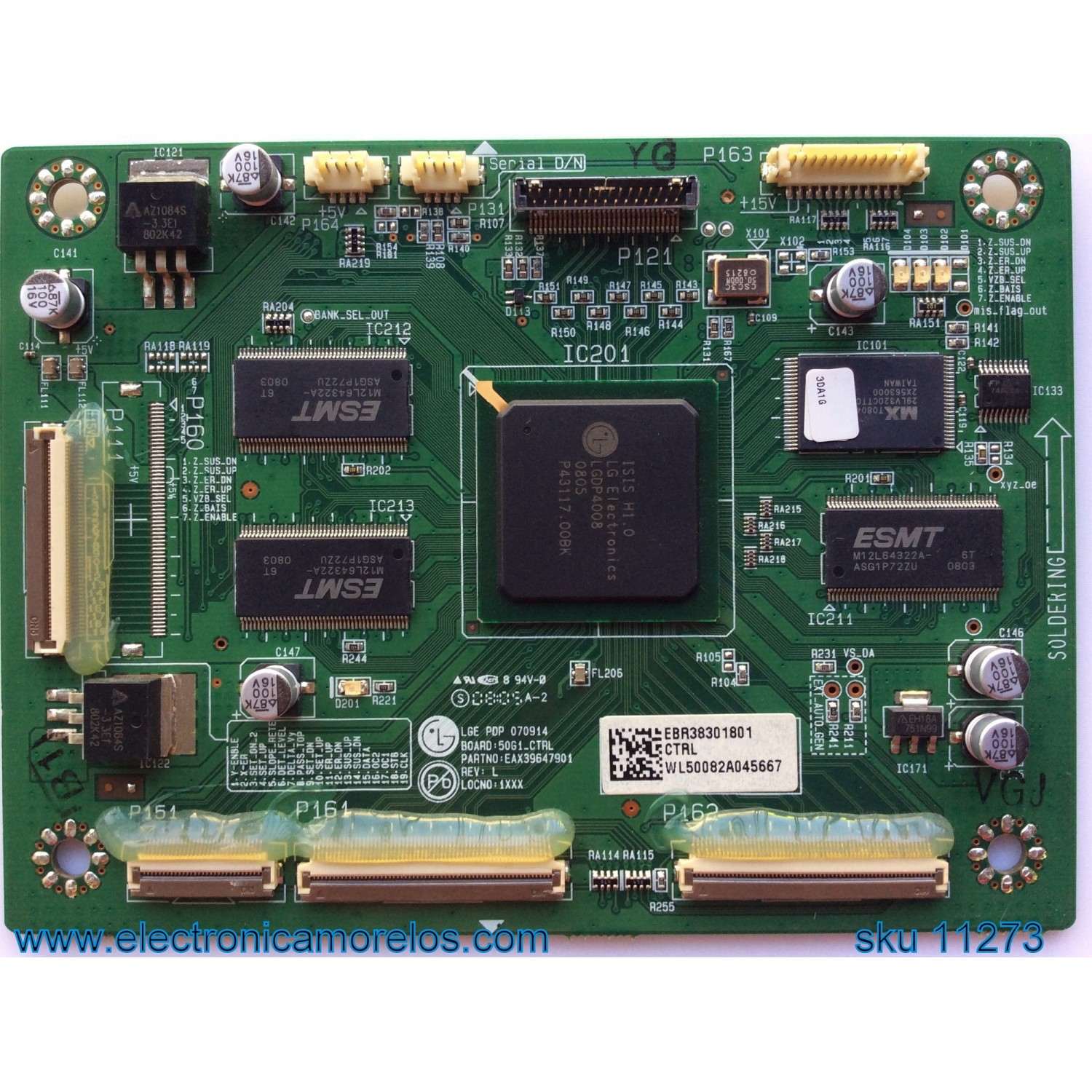MAIN LOGICA / EBR38301801 / EAX39647901 / MODELO 60UH6090-UF.BUSWLJR / PANEL PDP50G10000	