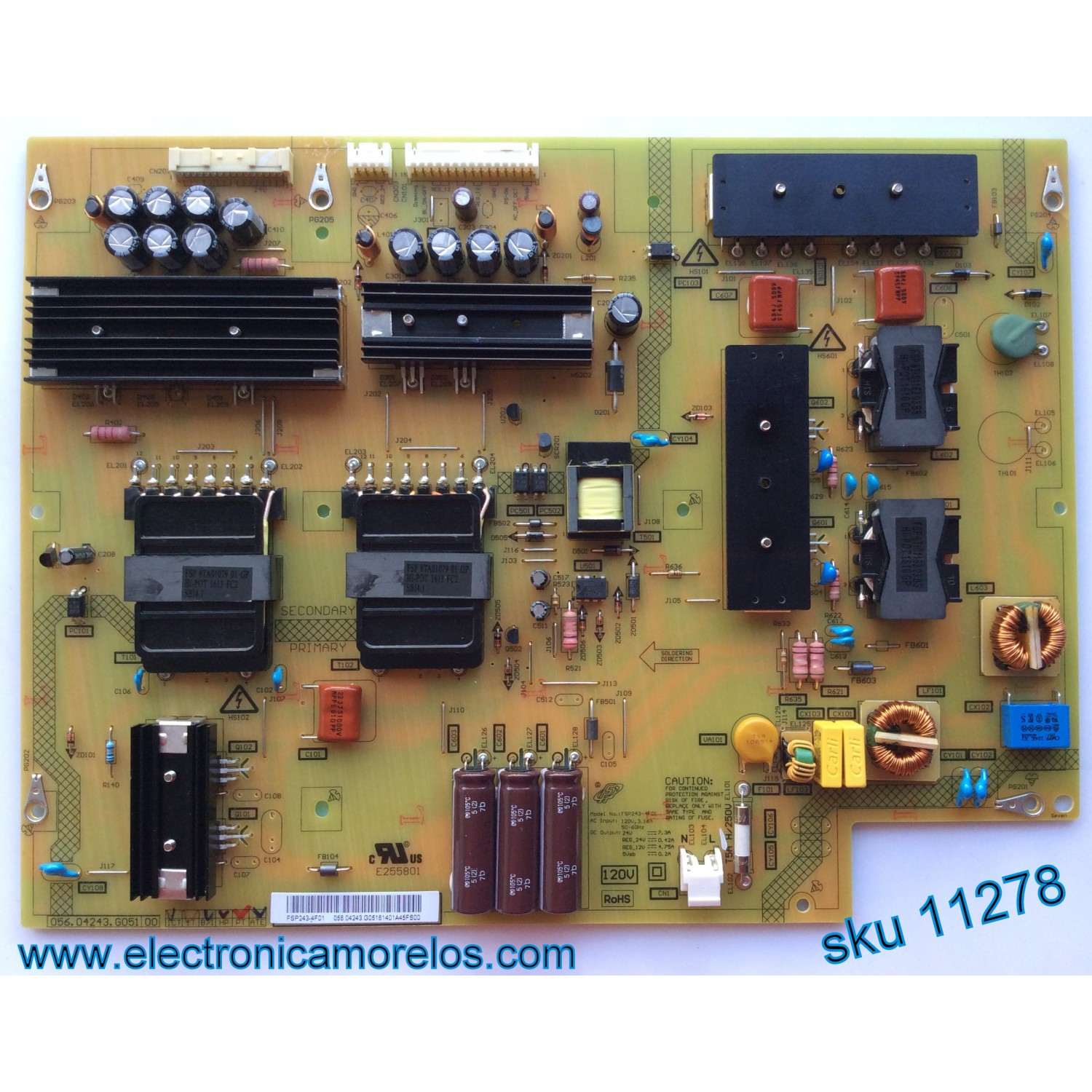 FUENTE DE PODER / VIZIO 056.04243.G051 / 056.04243.G041 / FSP243-4F01 / PANEL T650QVF07.0 / MODELOS D65U-D2 LWZAUDFS / D65U-D2 LWJAUDAR / D65U-D2 LWJAUDAS / D65U-D2 LWZAUDBS / D65U-D2 LWZAUDES