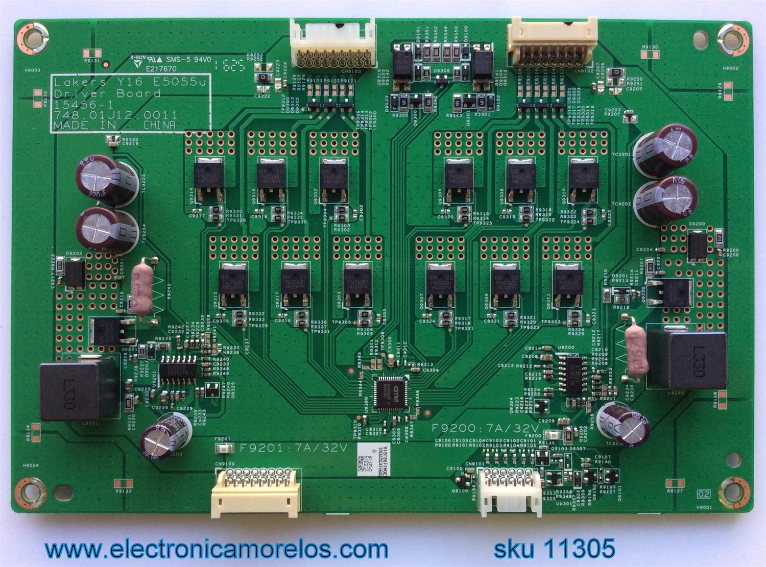 LED DRIVER / VIZIO 791.01K10.0001 / 755.01K02.0001 / 75501K020001 / 15456-1 / 748.01J12.0011 / PANEL´S T550QVN04.0 / T500QVN02.0 / MODELO E55-E2 LWZ2VIBS 