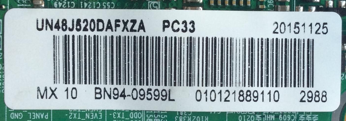 MAIN PARA TV SAMSUNG / NUMERO DE PARTE BN94-09599L / BN41-02307B / BN97-10545A / BN9409599L / PANEL CY-JJ048BGLV1H / DISPLAY LSF480HN04-G01 / MODELO UN48J520 / UN48J520DAFXZA TD01 - Imagen 2