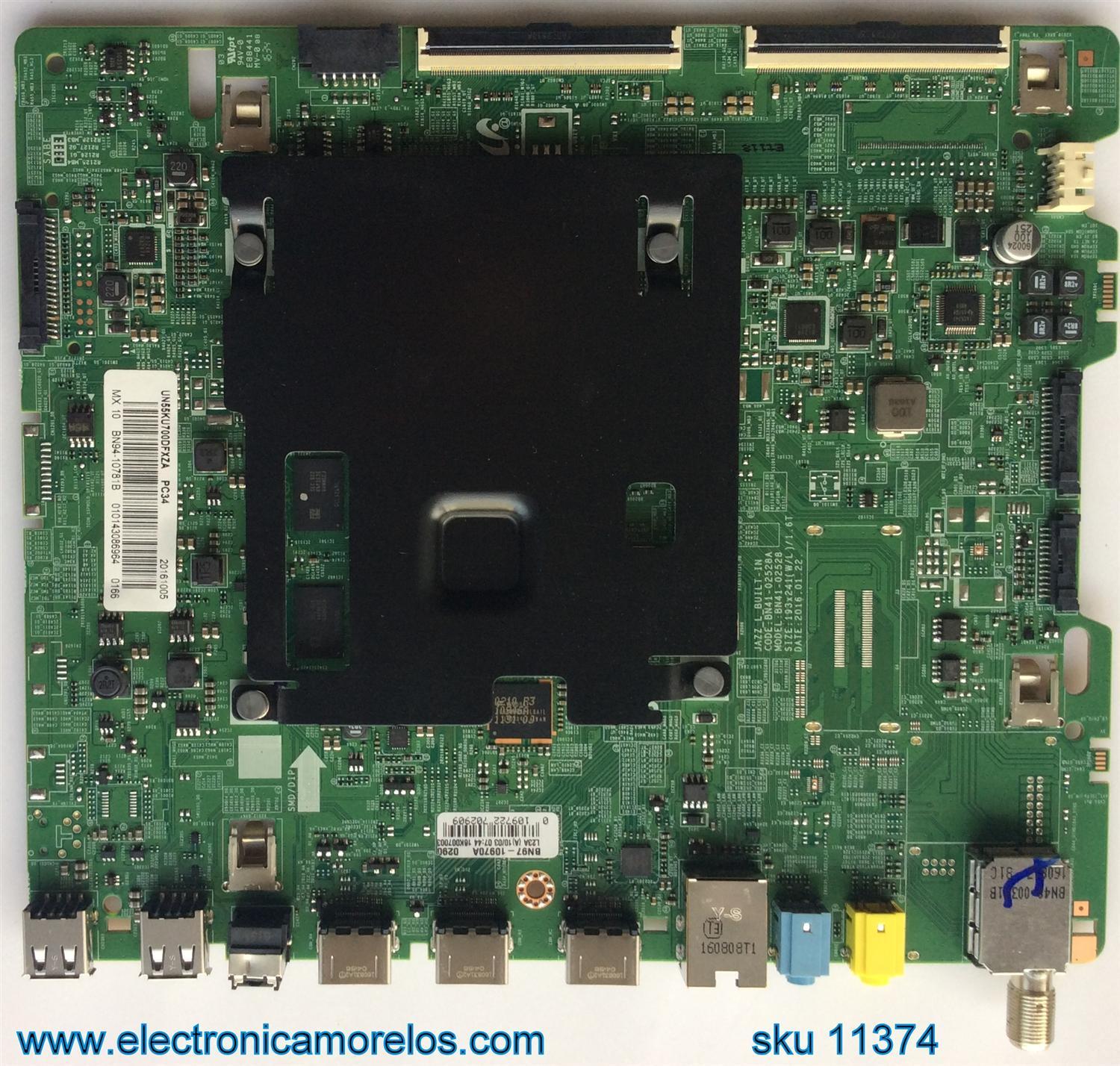 MAIN PARA TV SAMSUNG / NUMERO DE PARTE BN94-10781B / BN41-02528A / BN97-10970A / BN9410781B / PANEL CY-KK055HGLV1H / MODELO UN55KU700 / UN55KU700DFXZA FA01