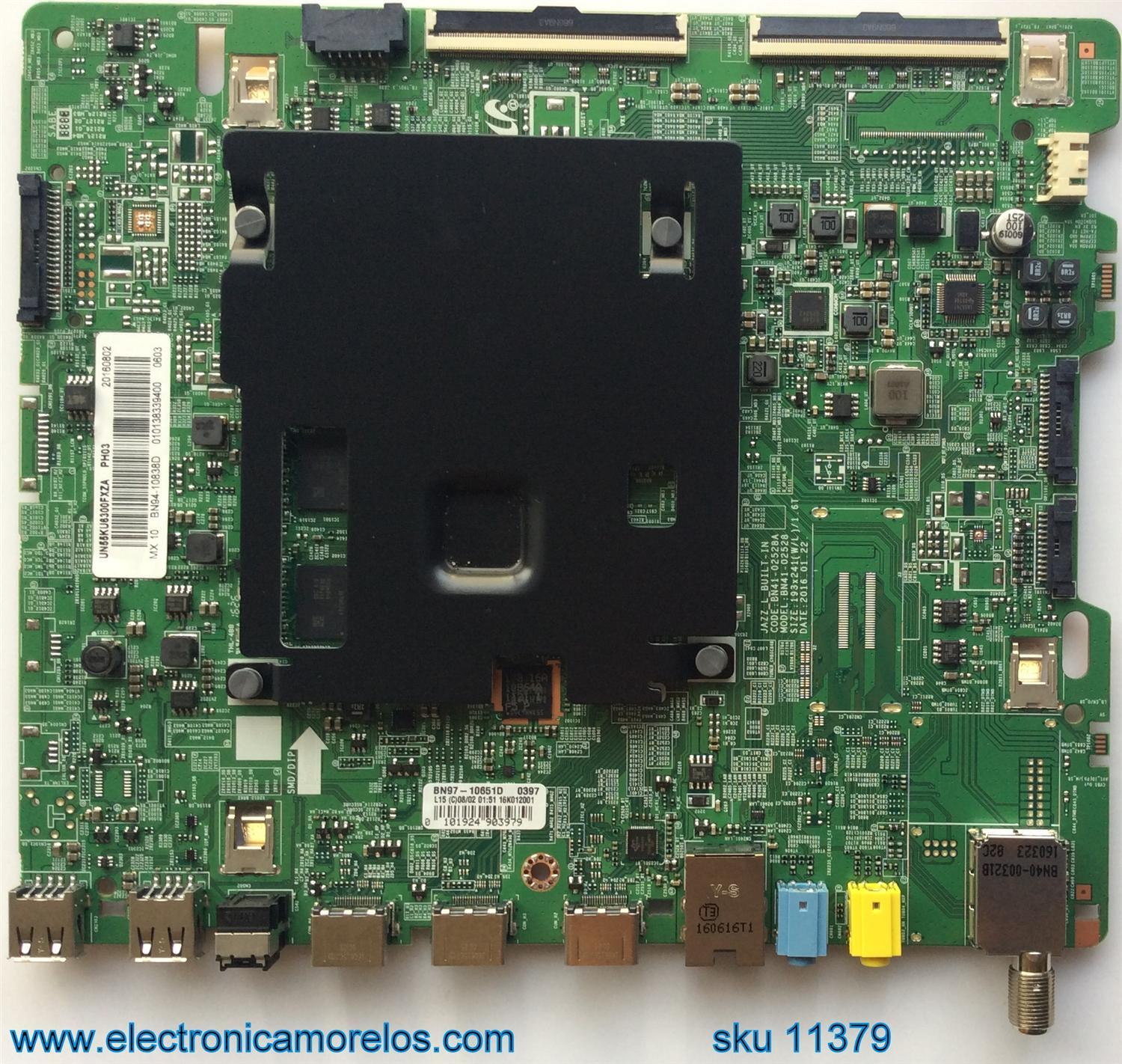 MAIN PARA TV SAMSUNG / NUMERO DE PARTE BN94-10838D / BN41-02528A / BN97-10651D / BN9410838D / PANEL'S CY-GK055HGHV2H / CY-GK055HGHV5H / DISPLAY ST5461D02-7 / MODELOS UN55KU6290 / UN55KU6290FXZA / UN55KU6290FXZC / UN55KU6300FXZC / UN55KU6300FXZA CJ05 / UN55KU6300FXZA CA02