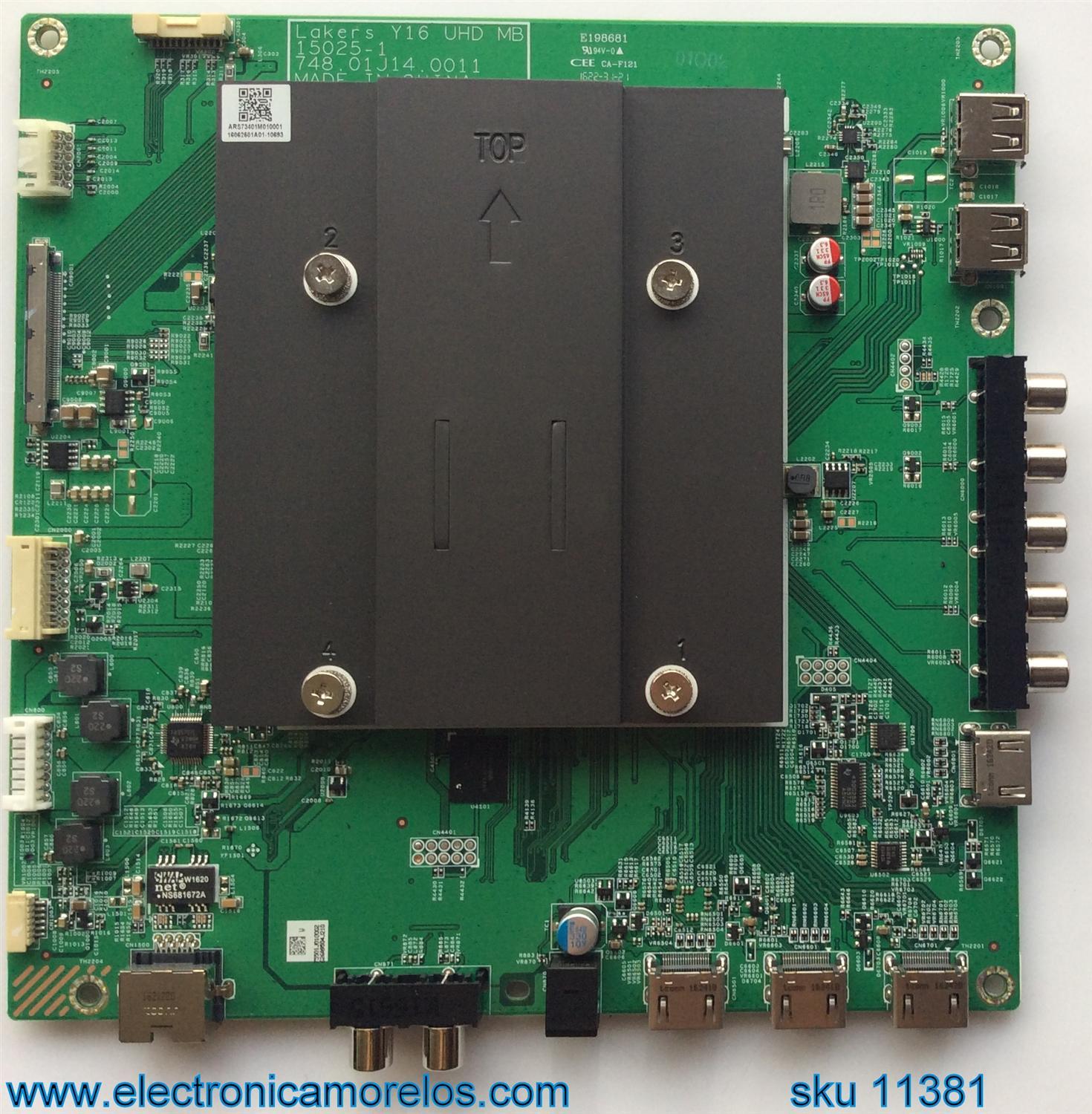 MAIN / VIZIO 755.01J01.0002 / 75501J010002 / 748.01J14.0011 / 15025-1 / MODELO E55U-D2 LWZ2TYES	