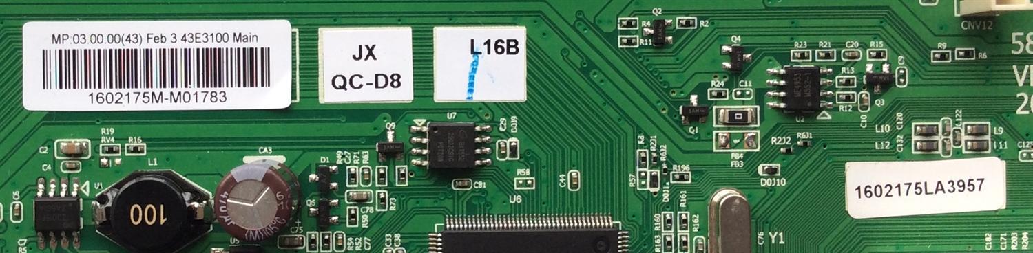 MAIN / FUENTE (COMBO) LG 1602175M / 5823-A6M68A-0P00 / MODELO 43LH5000 / PANEL RDL430FY(LD0-300) REV.00	 - Imagen 2