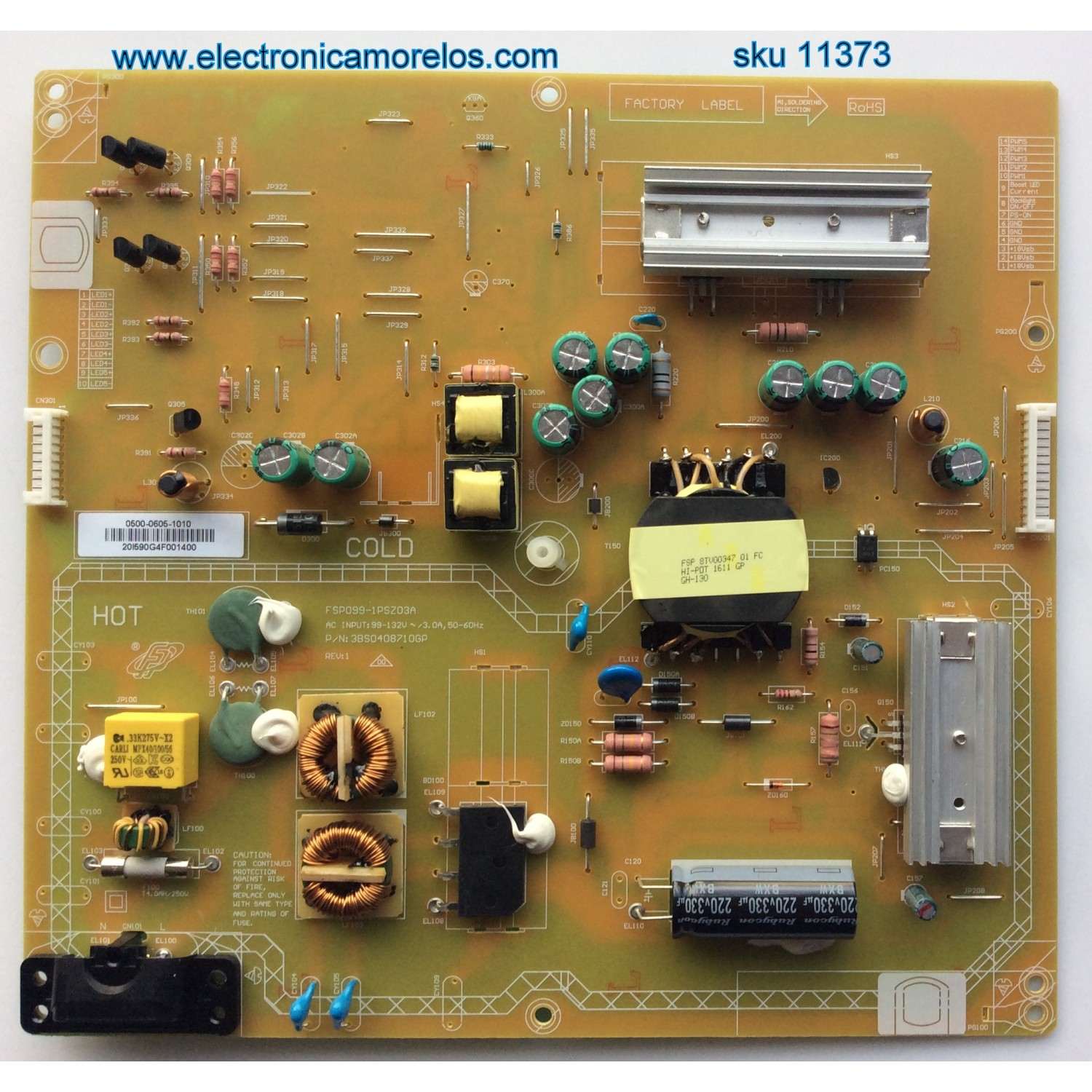 FUENTE DE PODER / VIZIO 0500-0605-1010 / FSP099-1PSZ03A / 050006051010 / 3BS0408710GP / 0500-0605-1010R / MODELO E48-D0 LAUSUBCS