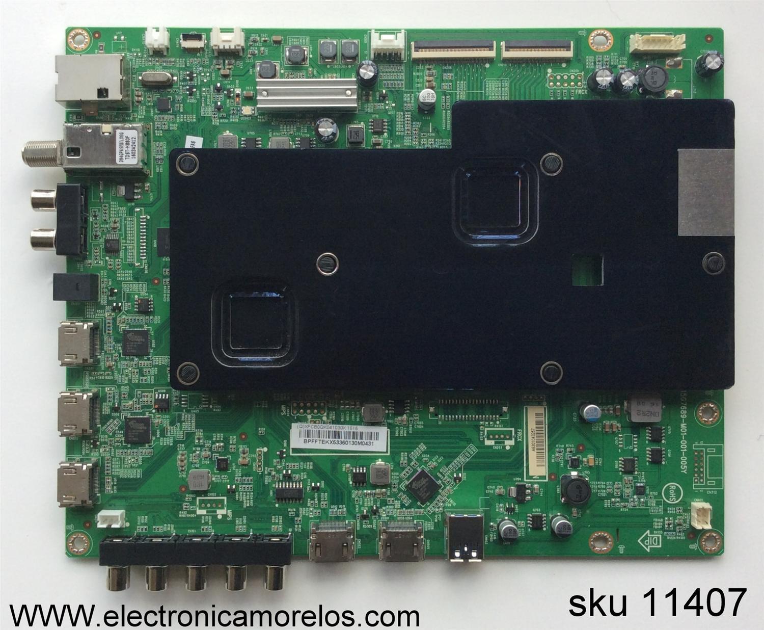 MAIN / VIZIO XFCB0QK041 / XFCB0QK041030X 1616 / 715G7689-M01-001-005Y / MODELO D40U-D1 LTTETVDS / PANEL TPT400UA-FN01.S REV:SG02A	
