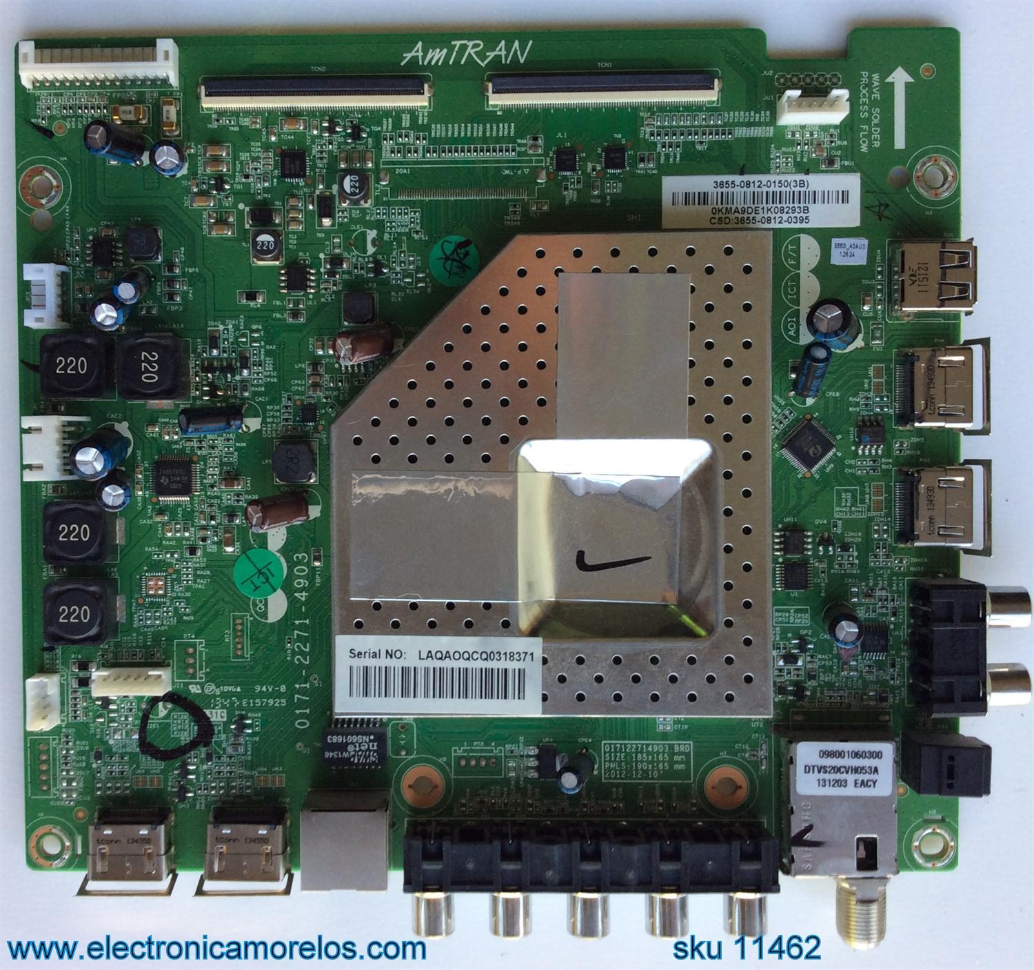 MAIN / VIZIO 3655-0812-0150 / 0171-2271-4903 / MODELO E550I-A0 LAQAOQCQ	